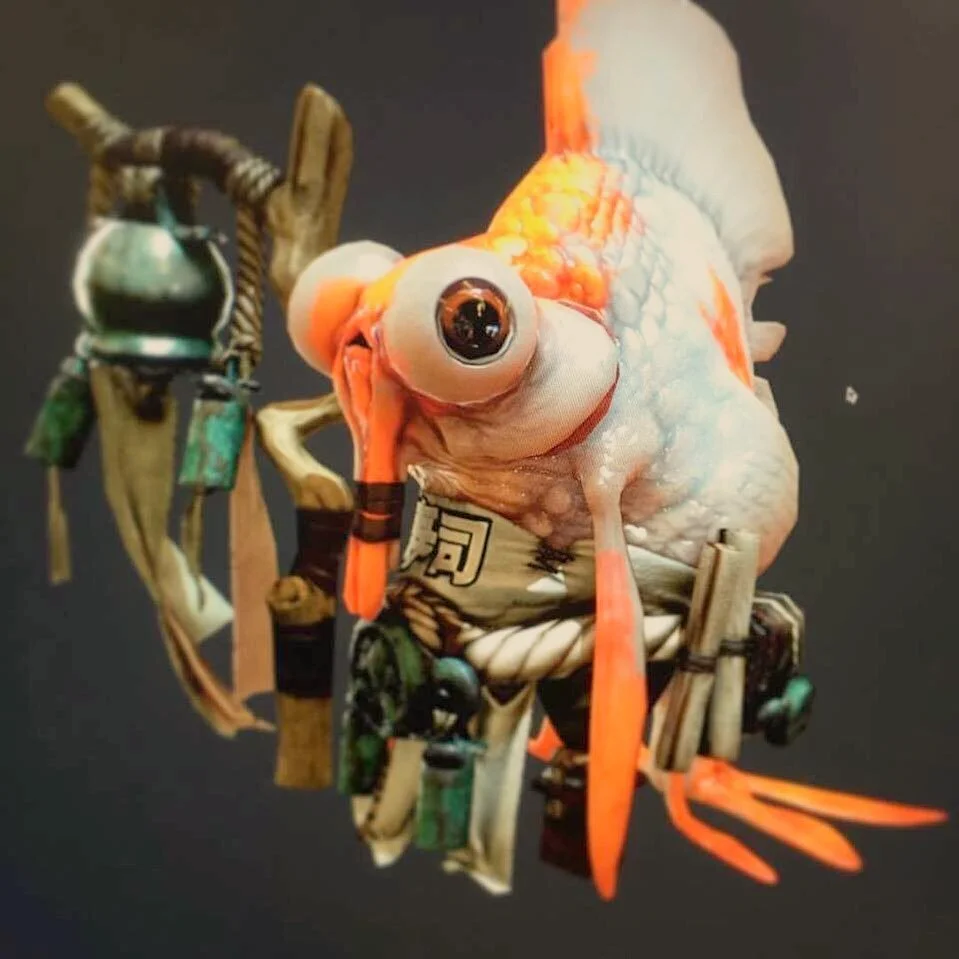 Little throwback to a goldfish shaman, created as a class demo for my students at @lcadbfa
.
.
.
#goldfish #gameart #characterdesign