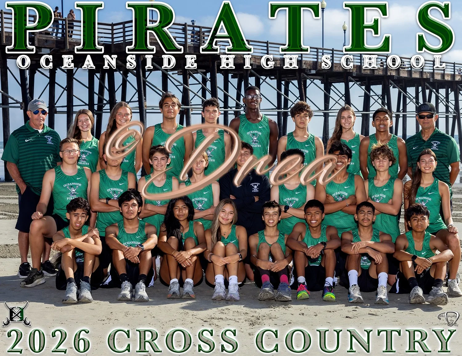 Oceanside High School Cross Country Picture Day Portrait | Oceanside Sports Photographer