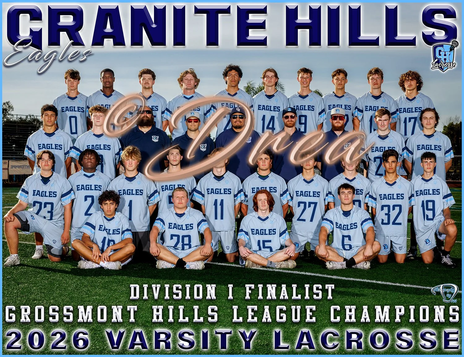 Granite Hills High School Varsity Lacrosse Team Picture Day Portrait | El Cajon Sports Photographer