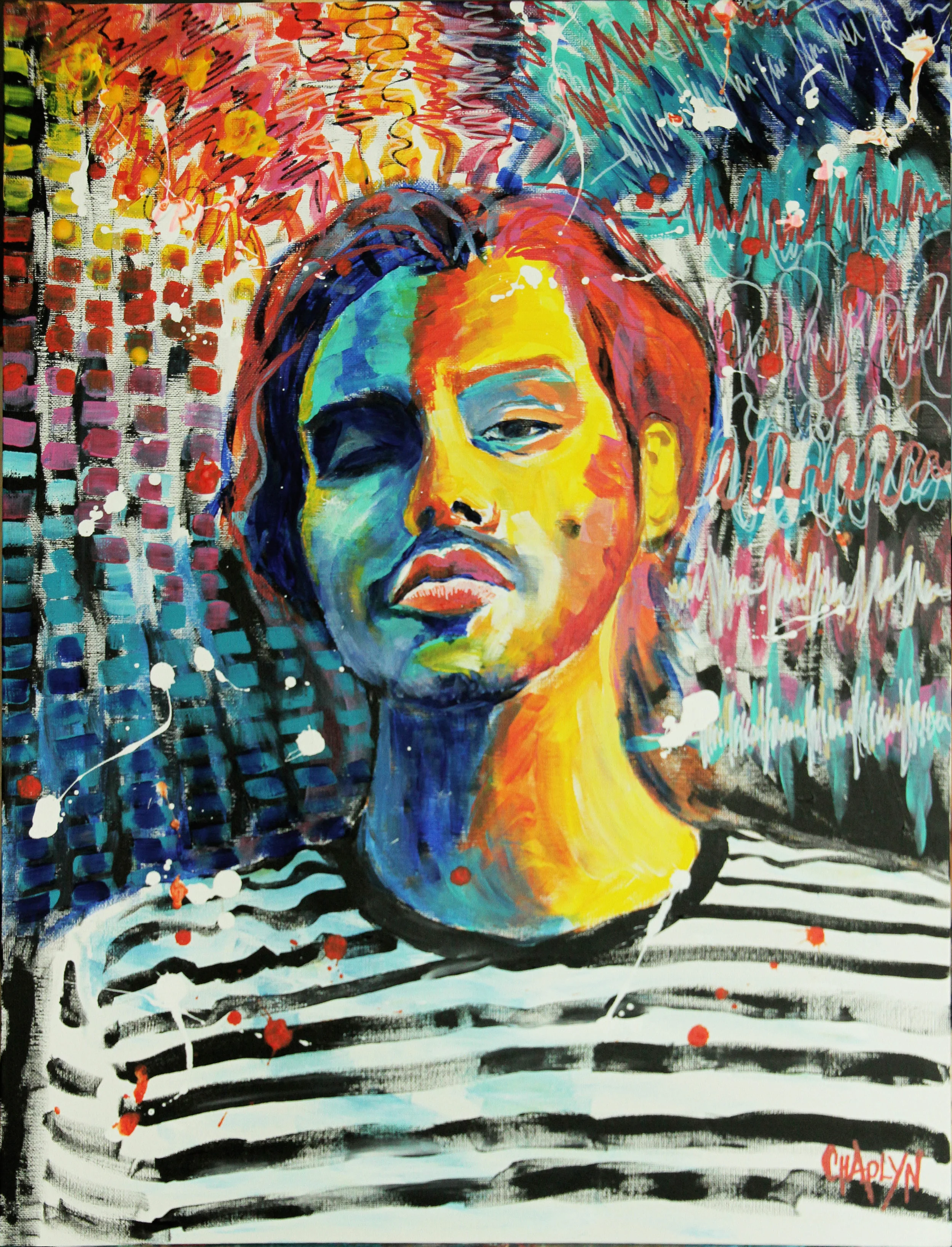 "The Composer's Mind" 18x24 Acrylic on Canvas Board