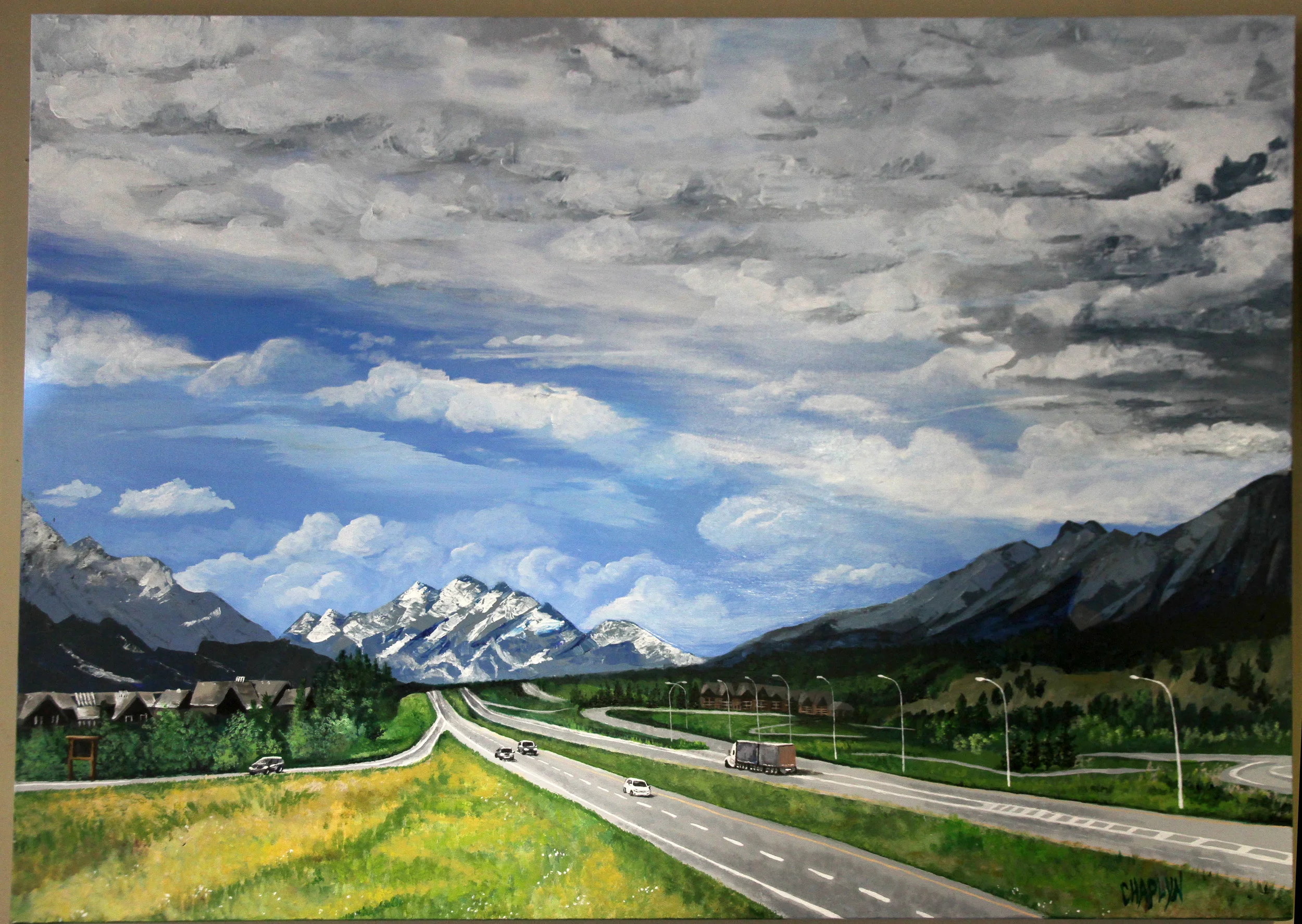 "Interior Road Trip" 36x48 Acrylic on Canvas 