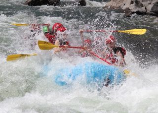 Getting a big slash in Jaws Rapid