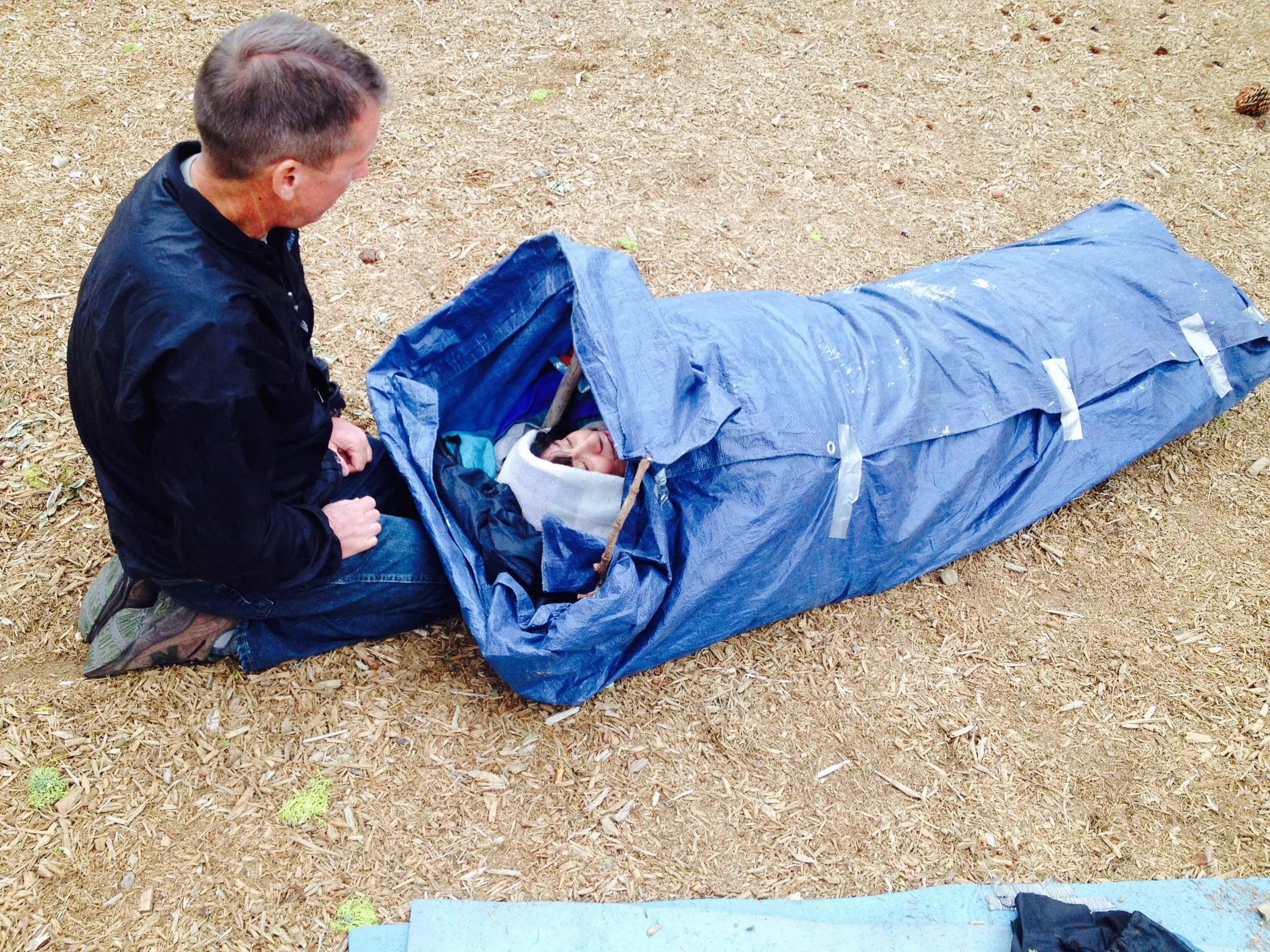 Practicing a Hypothermia Wrap