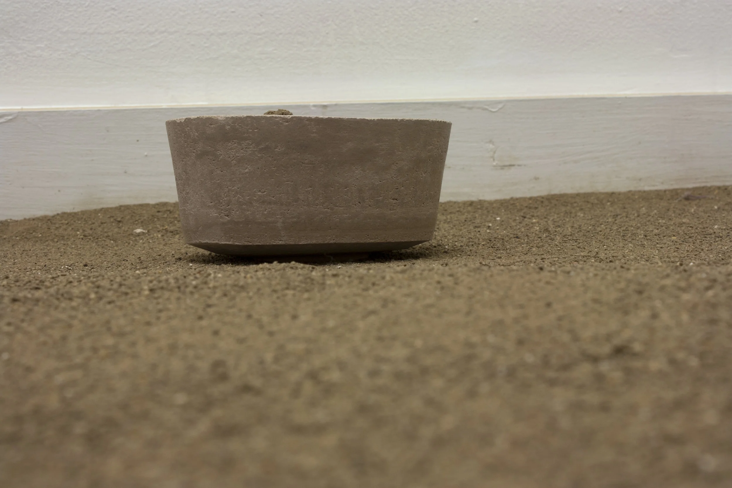 another and another Sifted Dirt, Unfired Clay, and Pushpin in Room 8.5' x 9' x 10' 2016
