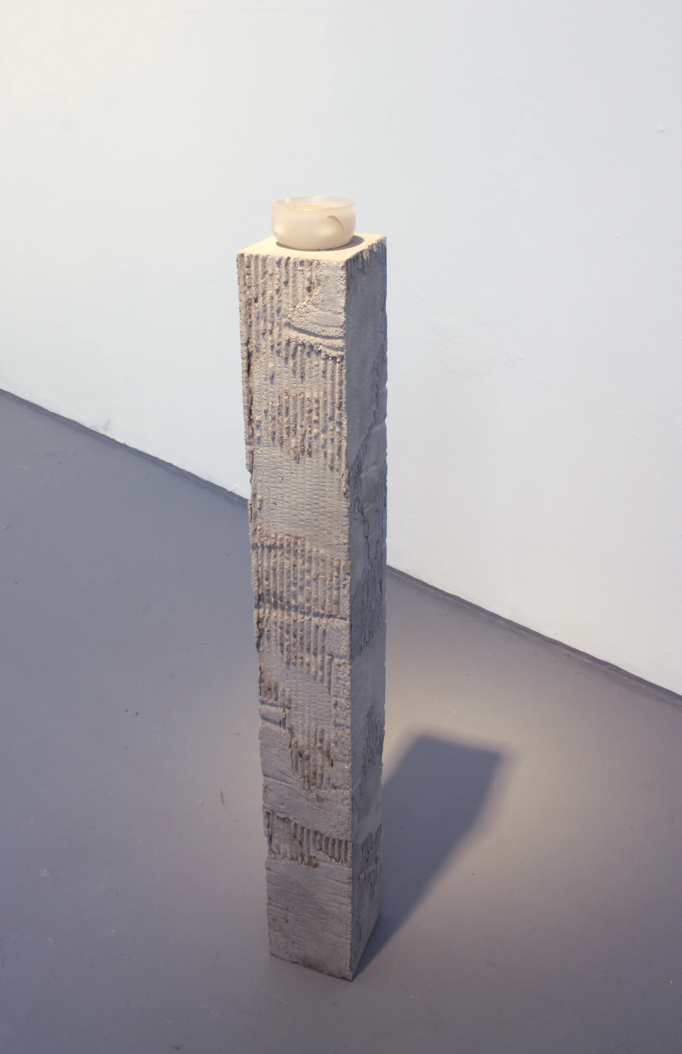 someday Concrete, paraffin wax, sifted earth, and light 4.5" x 5" x 38" 2017