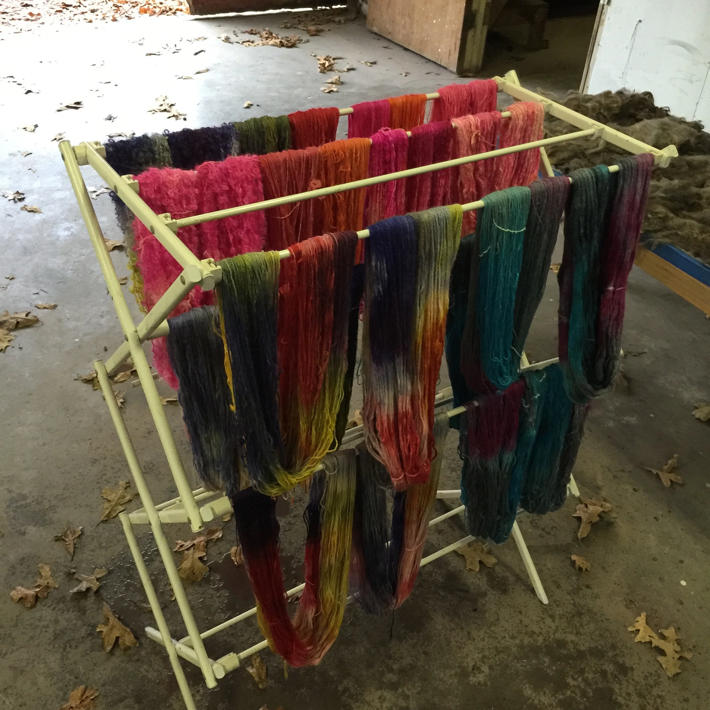 Drying yarns