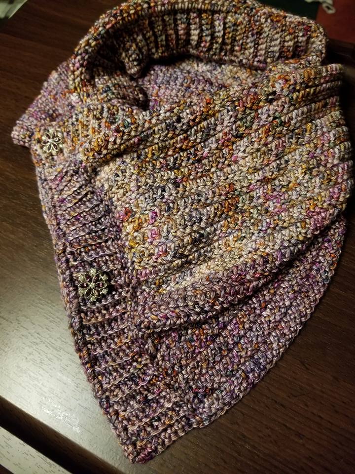 Rebecca's Herringbone Button Cowl
