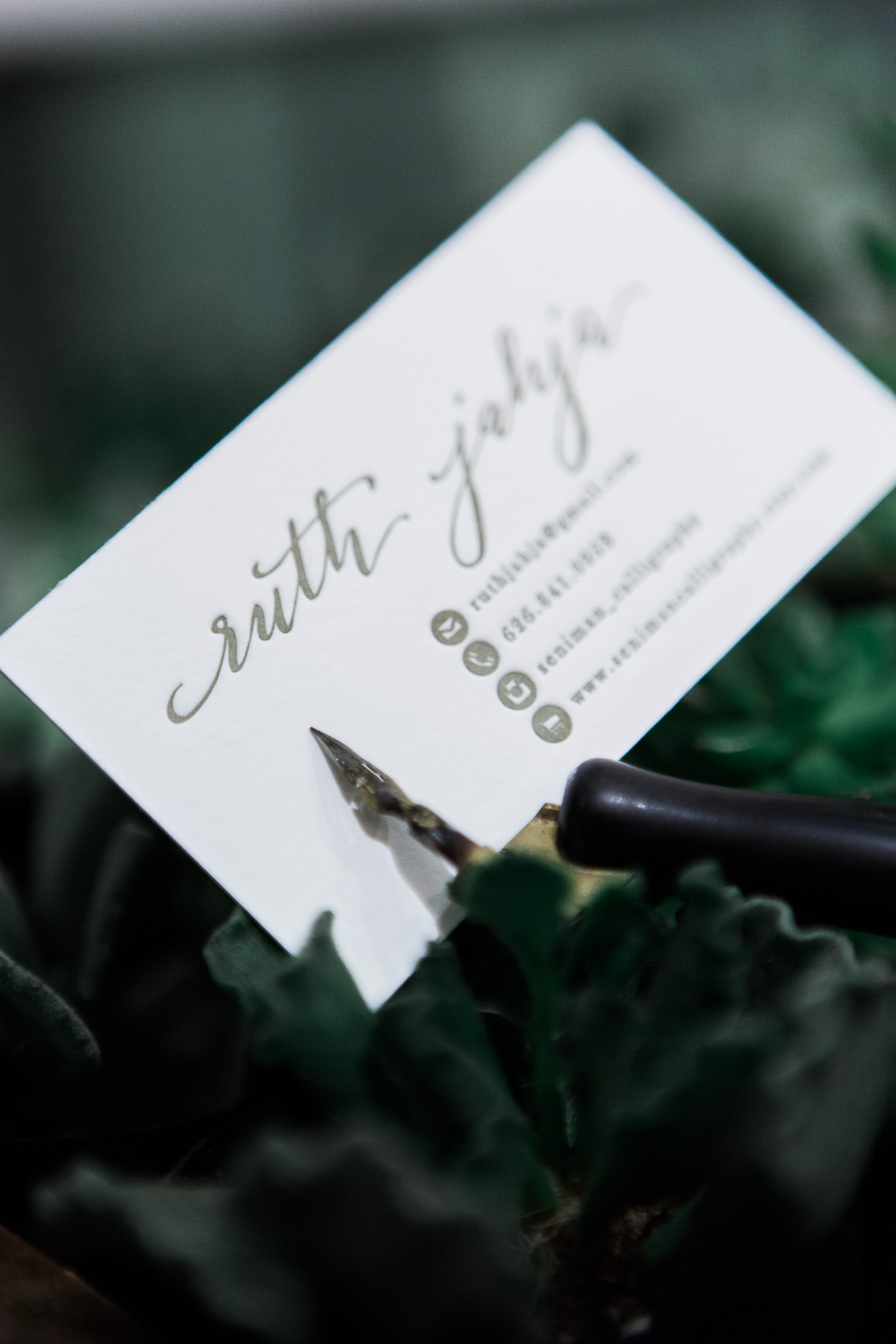 Another thank you to Anna from Olive Juice Press for my beautiful letterpress business cards!