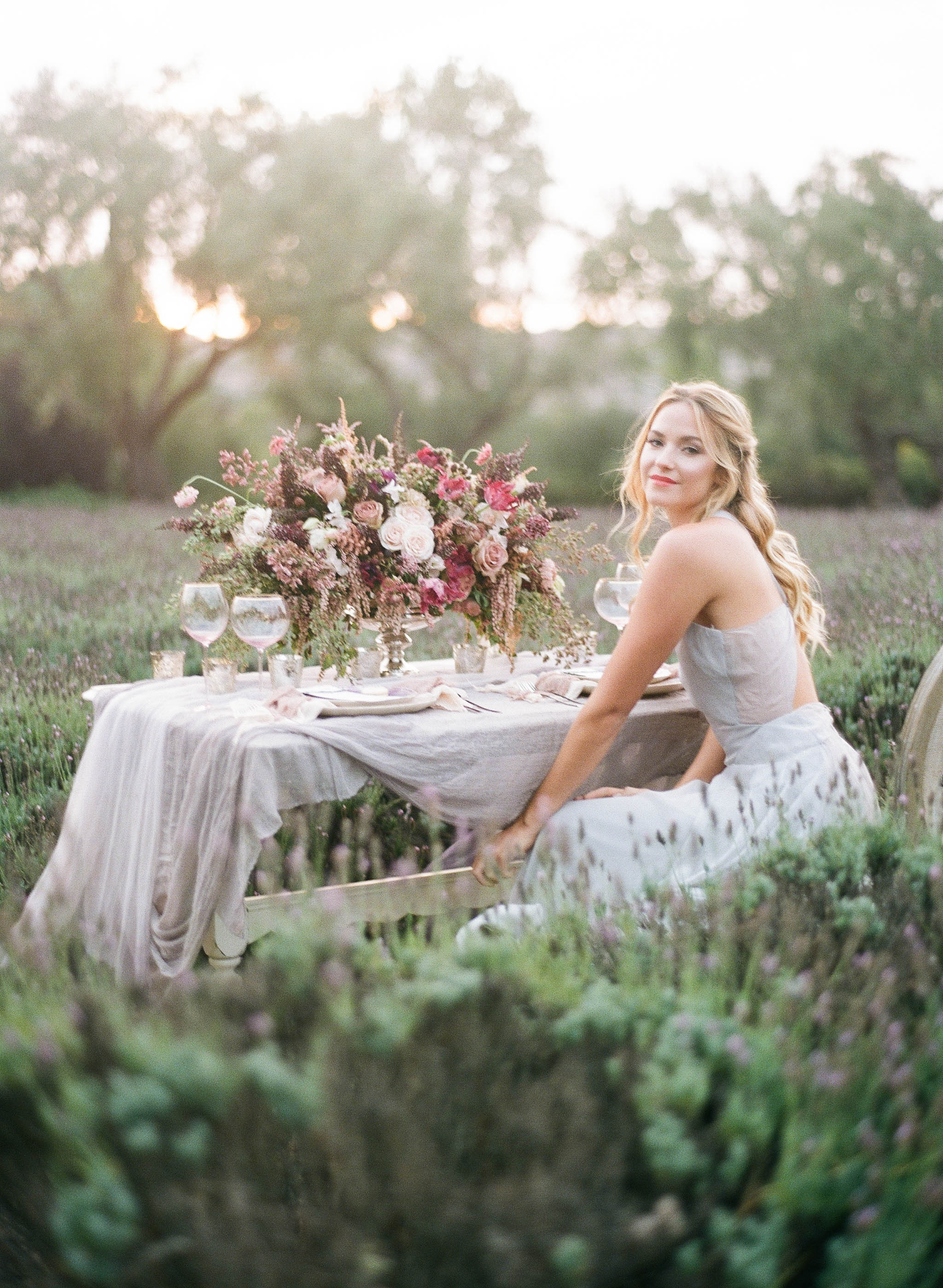 Individually, I can only take my stationary photos in my patio with very limited props. Collaboratively, we got awesome image from the film photographer, gorgeous venue, table setting, a beautiful model with perfect hair, make up, and wardrobe. Ya, way better that what I can do on my own. Photography by Jennifer Kulakowski .