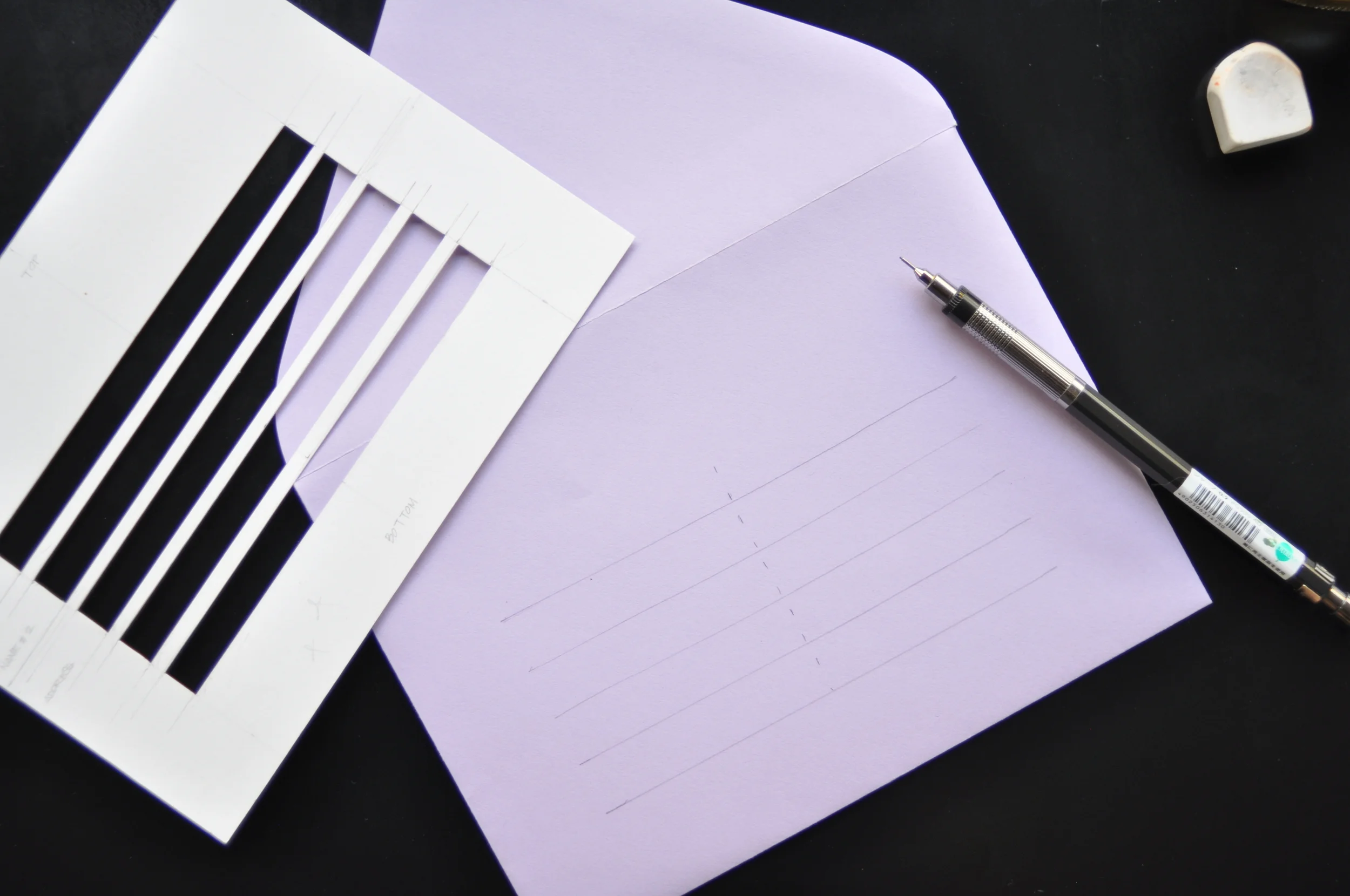 Here's what my traced envelope looks like!