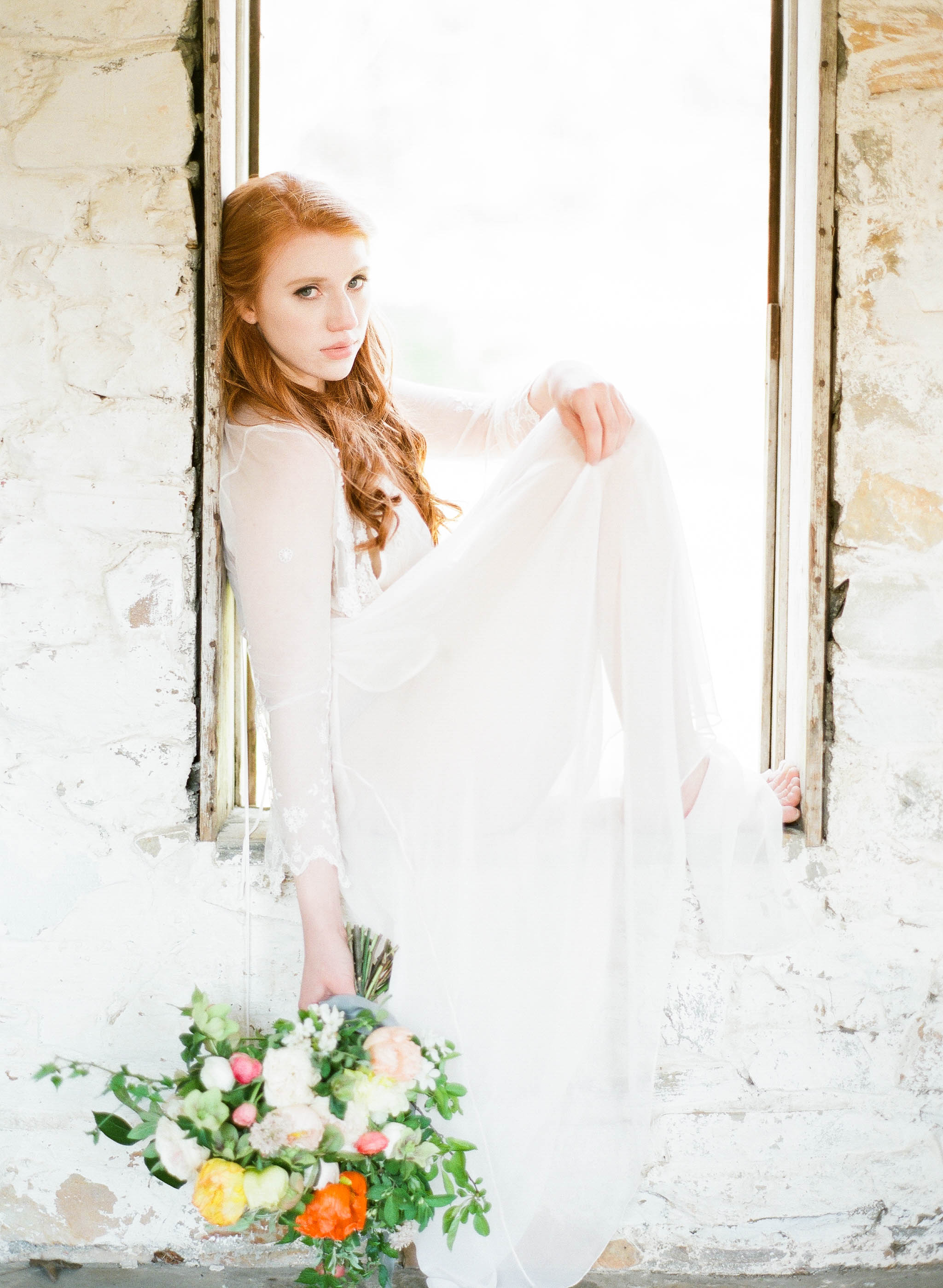 What people think when I say I quit my day job and now work from home, glamorously sitting by the window sill instead of packing Etsy orders at 10 p.m.! Photography by Jennifer Kulakowski with planning by Linda Ha Events & Designs .