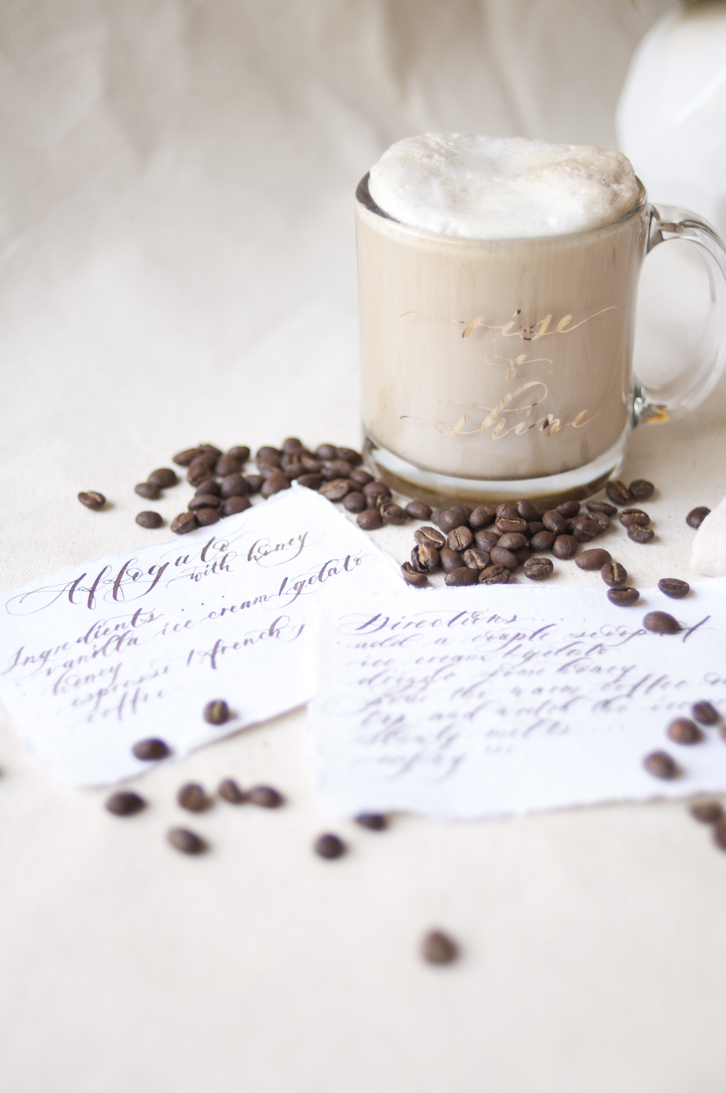It's so tasty that my husband can't wait until the photoshoot is over to finish his!! Hence, only one cup left here ;)