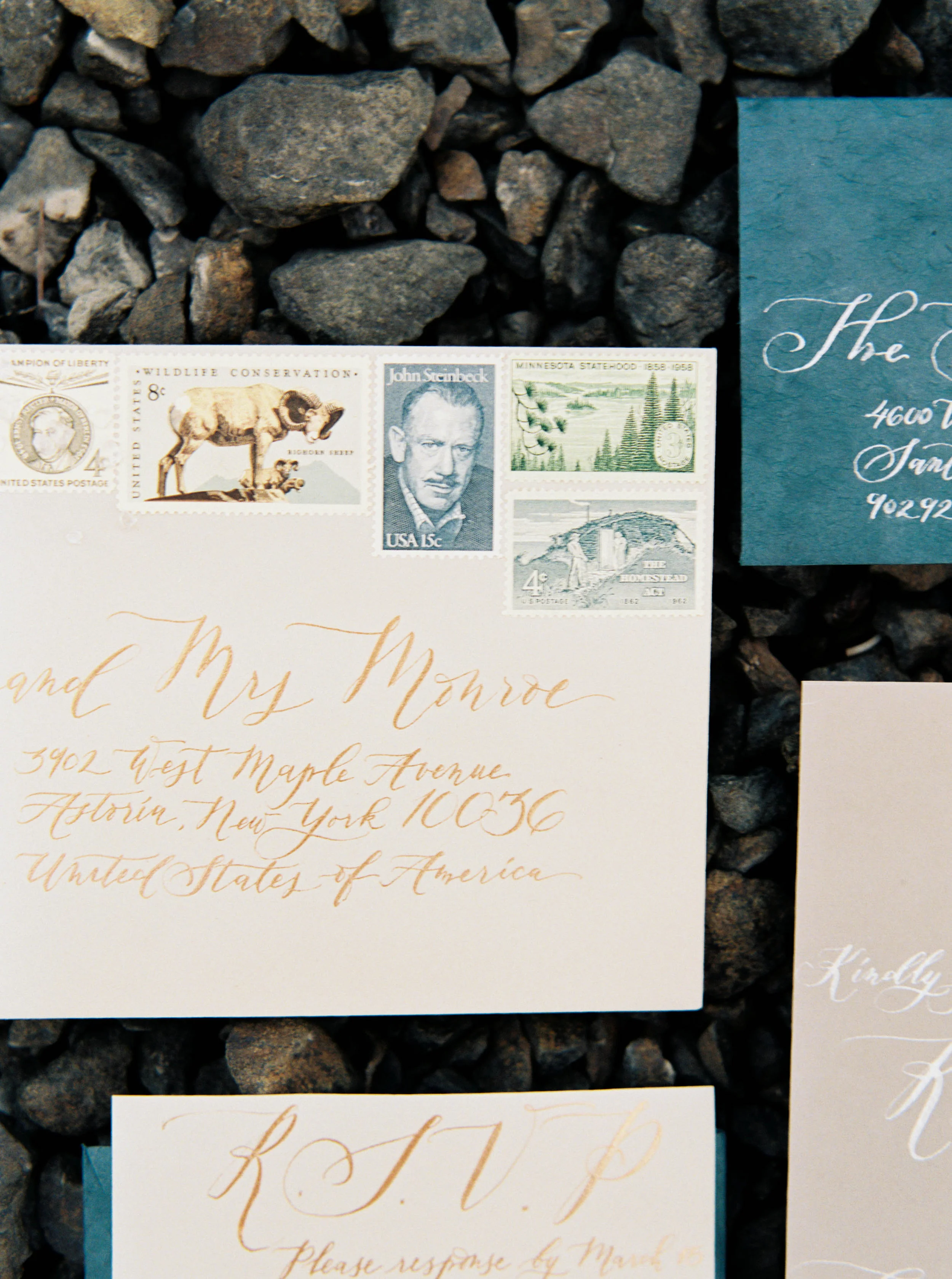 Let's talk about some tips to pull a cohesive look with your vintage stamps. For this shoot, I use a combination of animal and landscape theme with some basic single color vintage stamps that complement the copper from the ink and the some of the de…