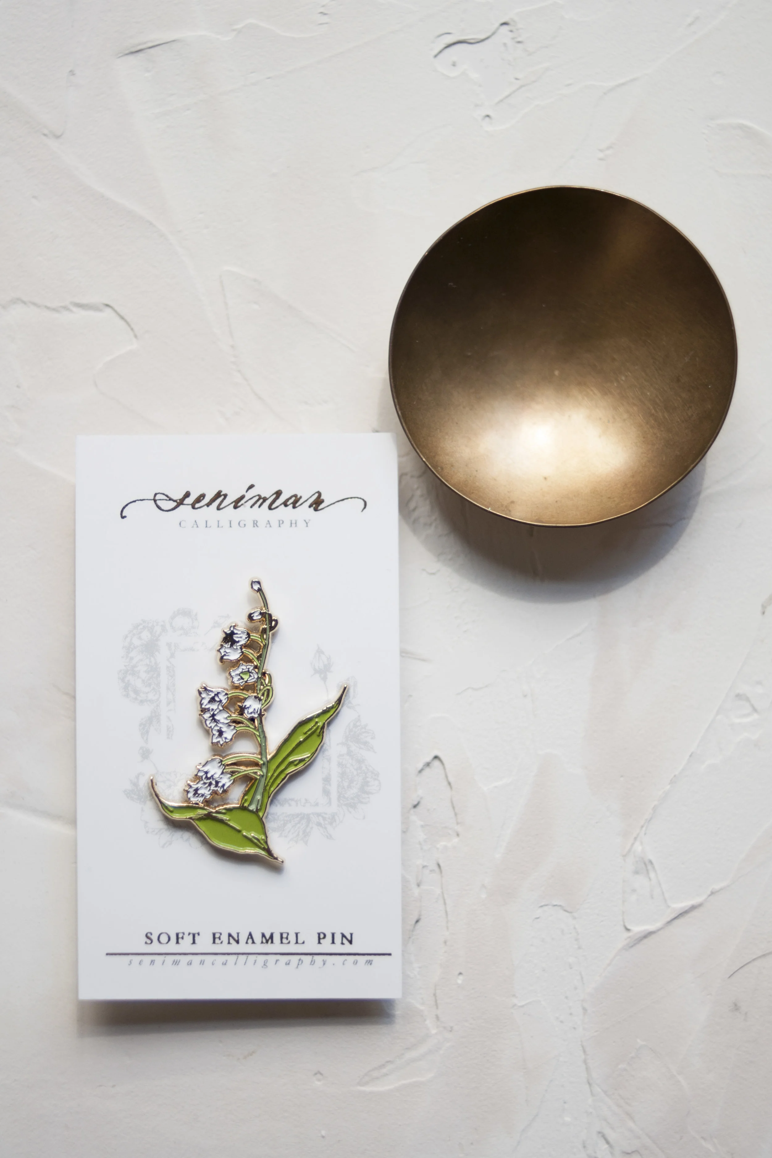Seniman Calligraphy Lily Soft enamel pins.jpg