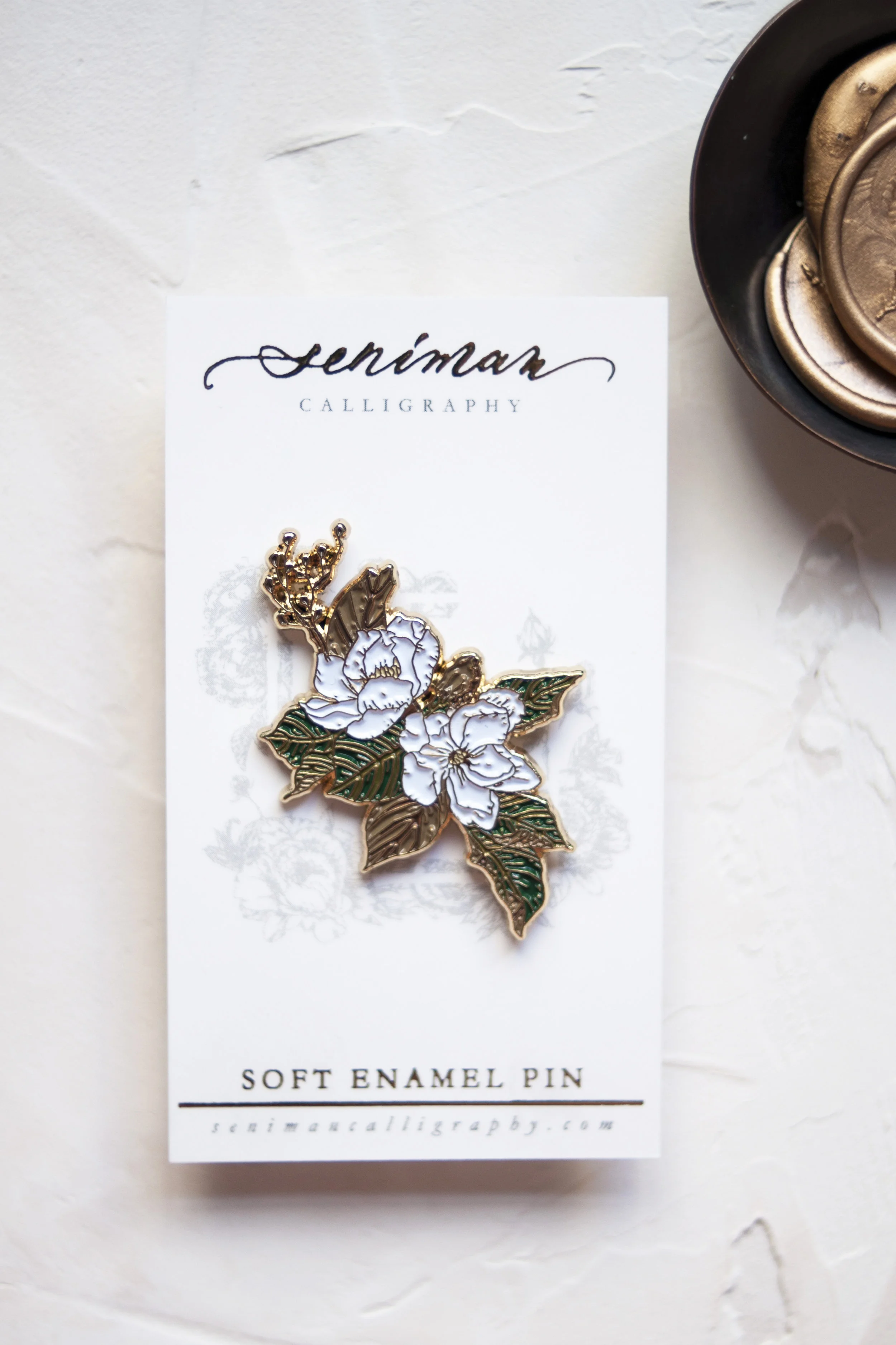 magnolia soft enamel pin seniman calligraphy_2.jpg