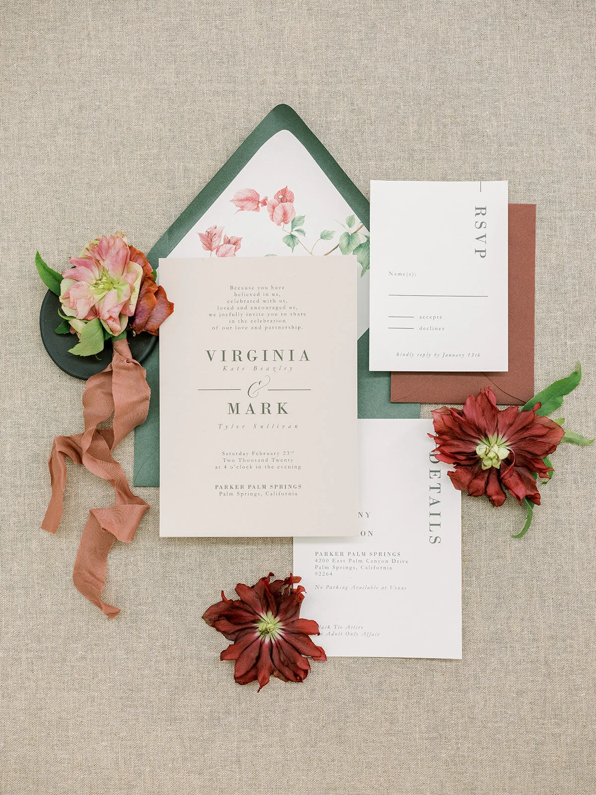 Palm Springs Semi Custom Invitation Suite