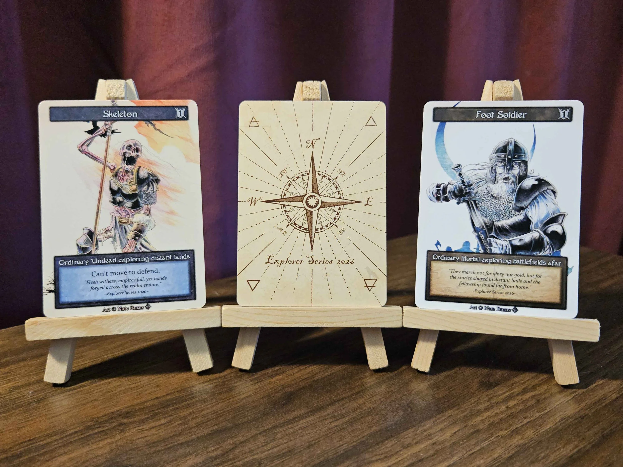2026 Explorer Series Token Cards - Skeleton and Foot Soldier by Nate Burns With Cardback.jpg