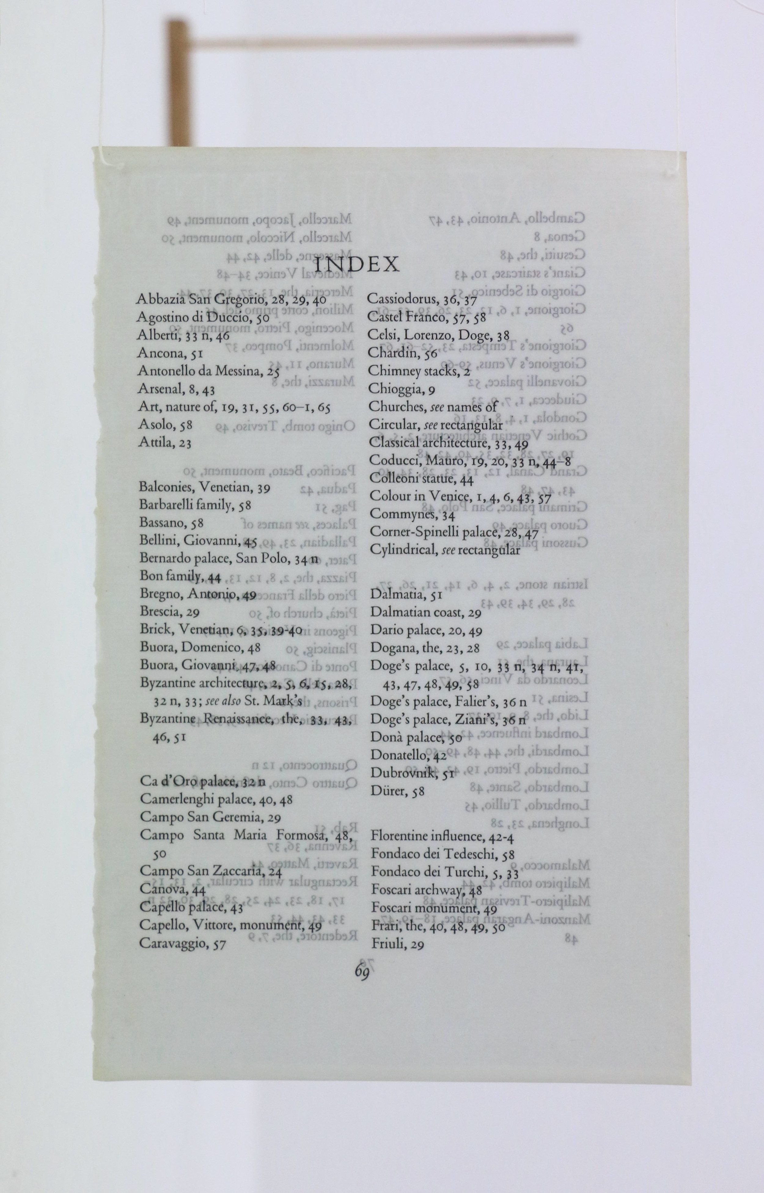 Index III - Venice (detail).