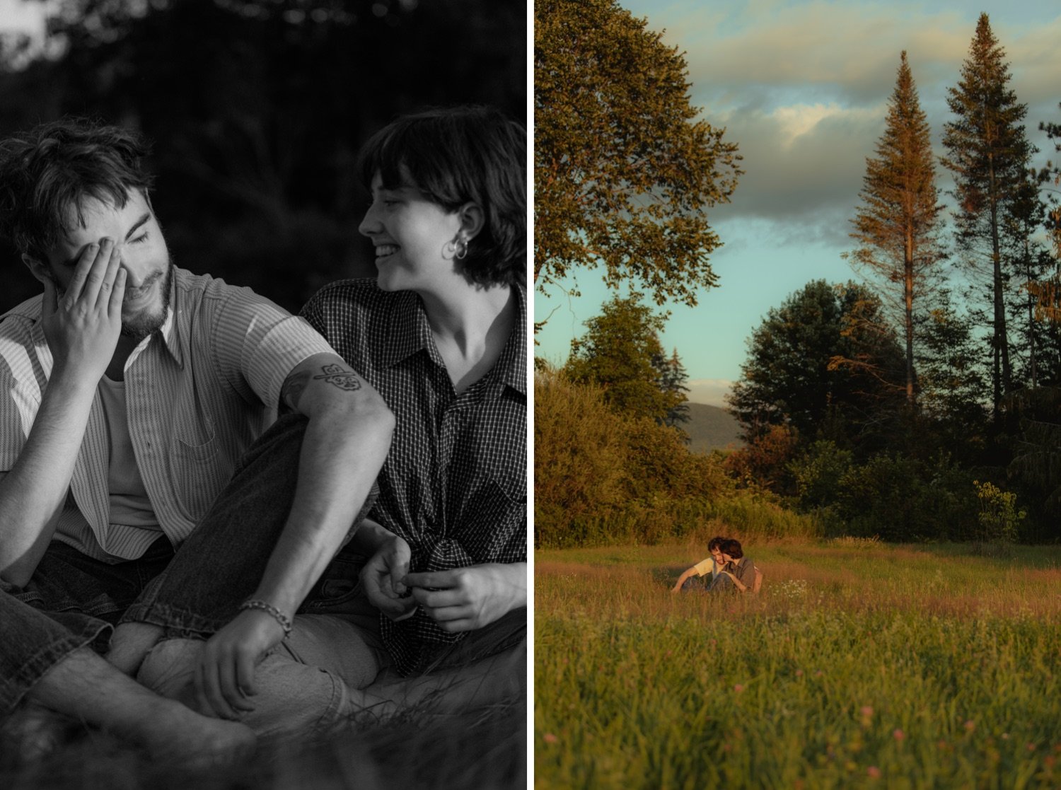 18_playful couple sitting in tall grass vermont _couple cozied up in tall grass with mountain views and tall trees in vermont .jpg