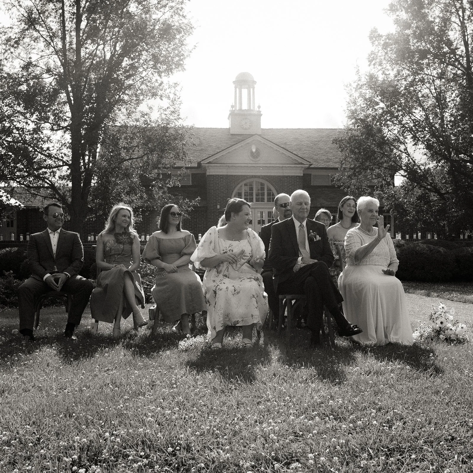 elawa-farm-lake-forrest-illinois-wedding-photographer-documentary-bw-ceremony-guests.jpg