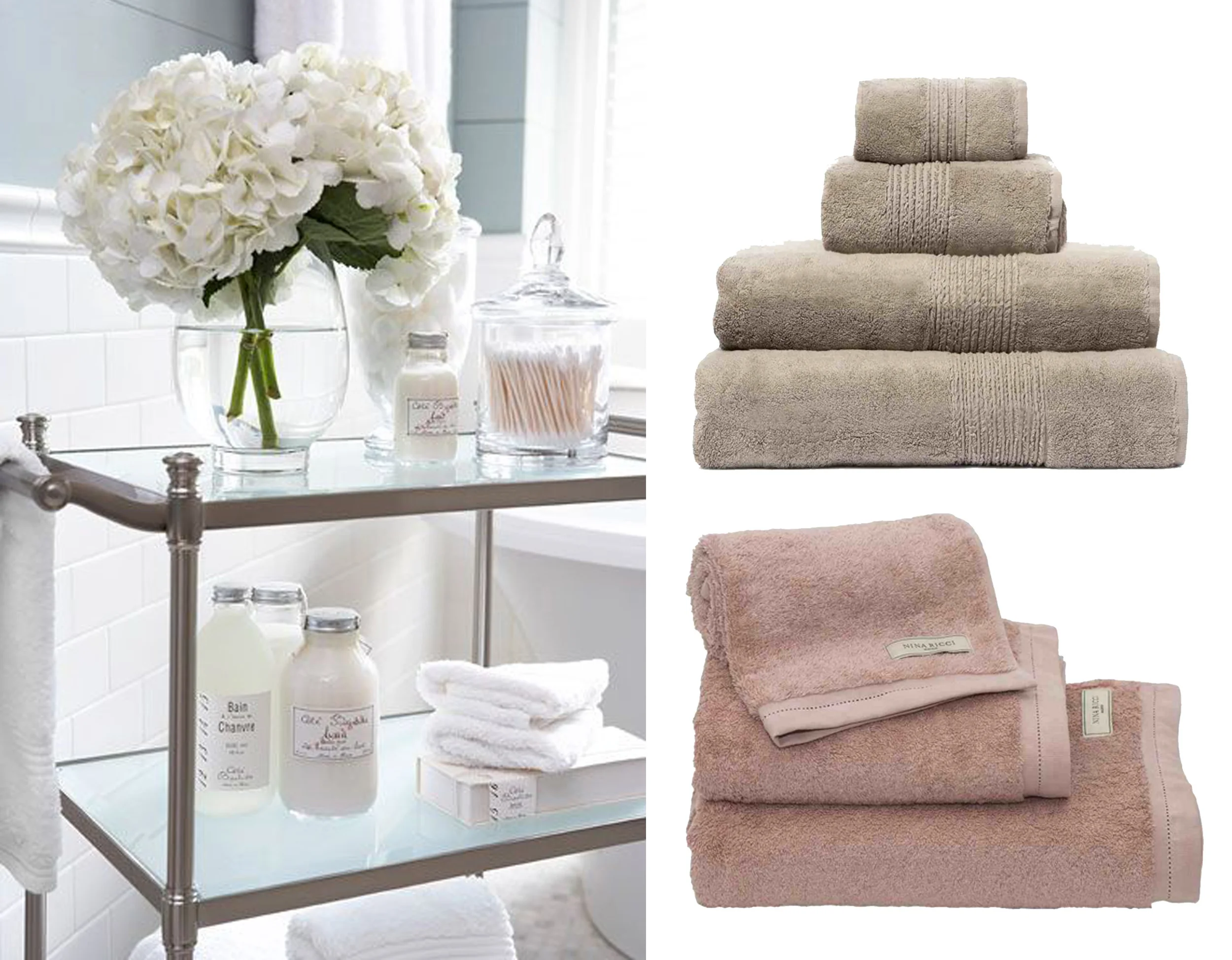 image Pinterest - towels Hamam and Nina Ricci A La Maison
