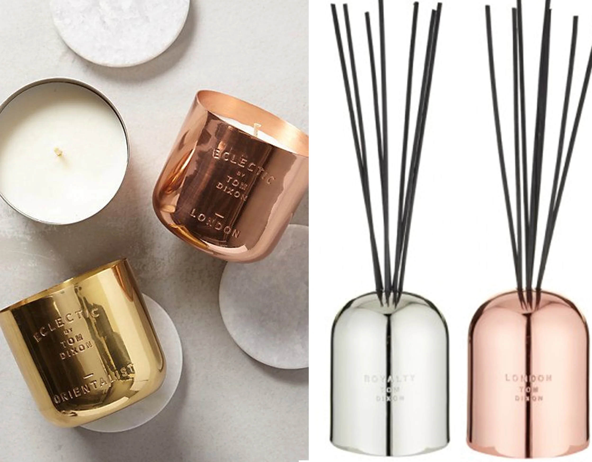 scented candles and scent diffuser Tom Dixon