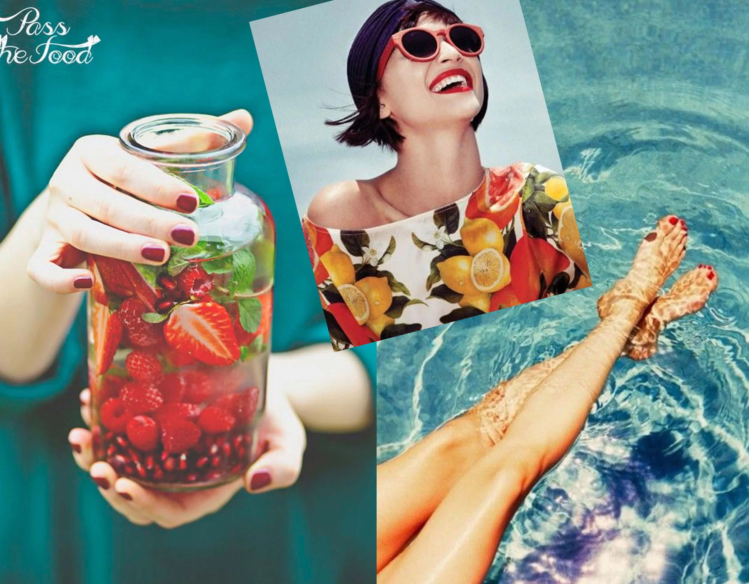 infused water Pass the Food - fashion image via Telegraph - pool image via They All Hate Us