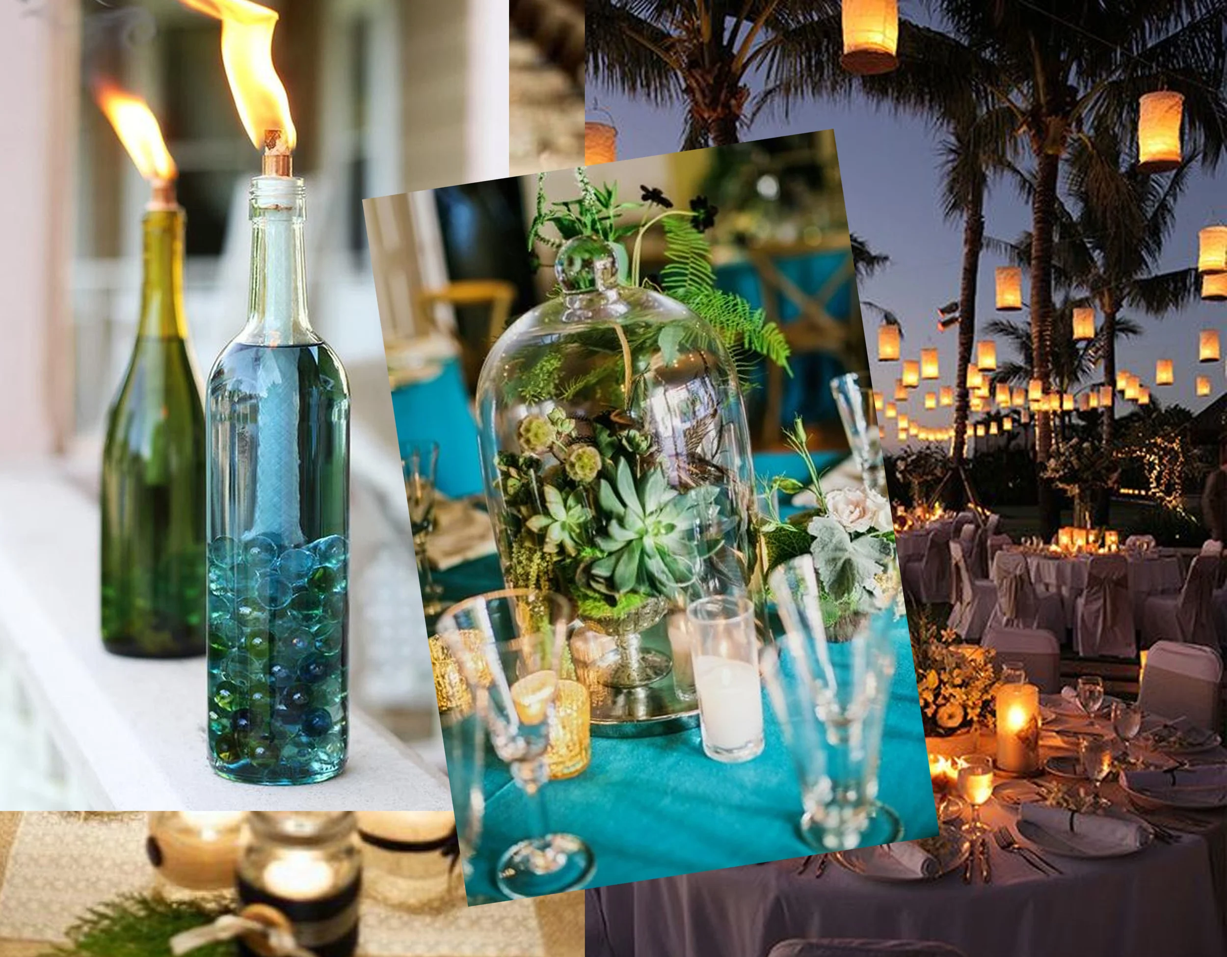 wine bottle citronella candle via Hello Glow - center piece Amy Burke Design - lighting on Pinterest