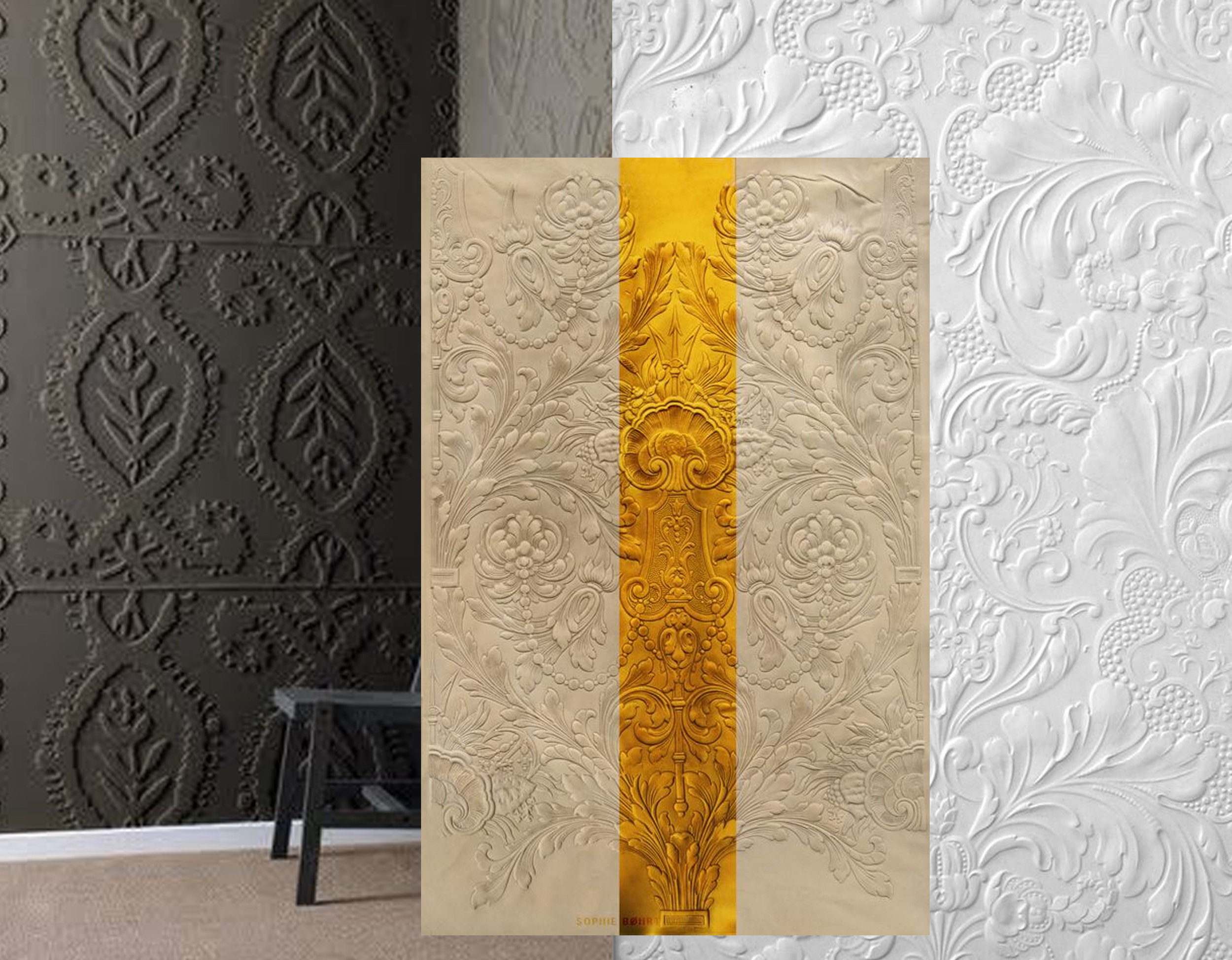 Paintable Textured Turner Tile Vinyl  3D Luxury Turner Tile Wallpaper