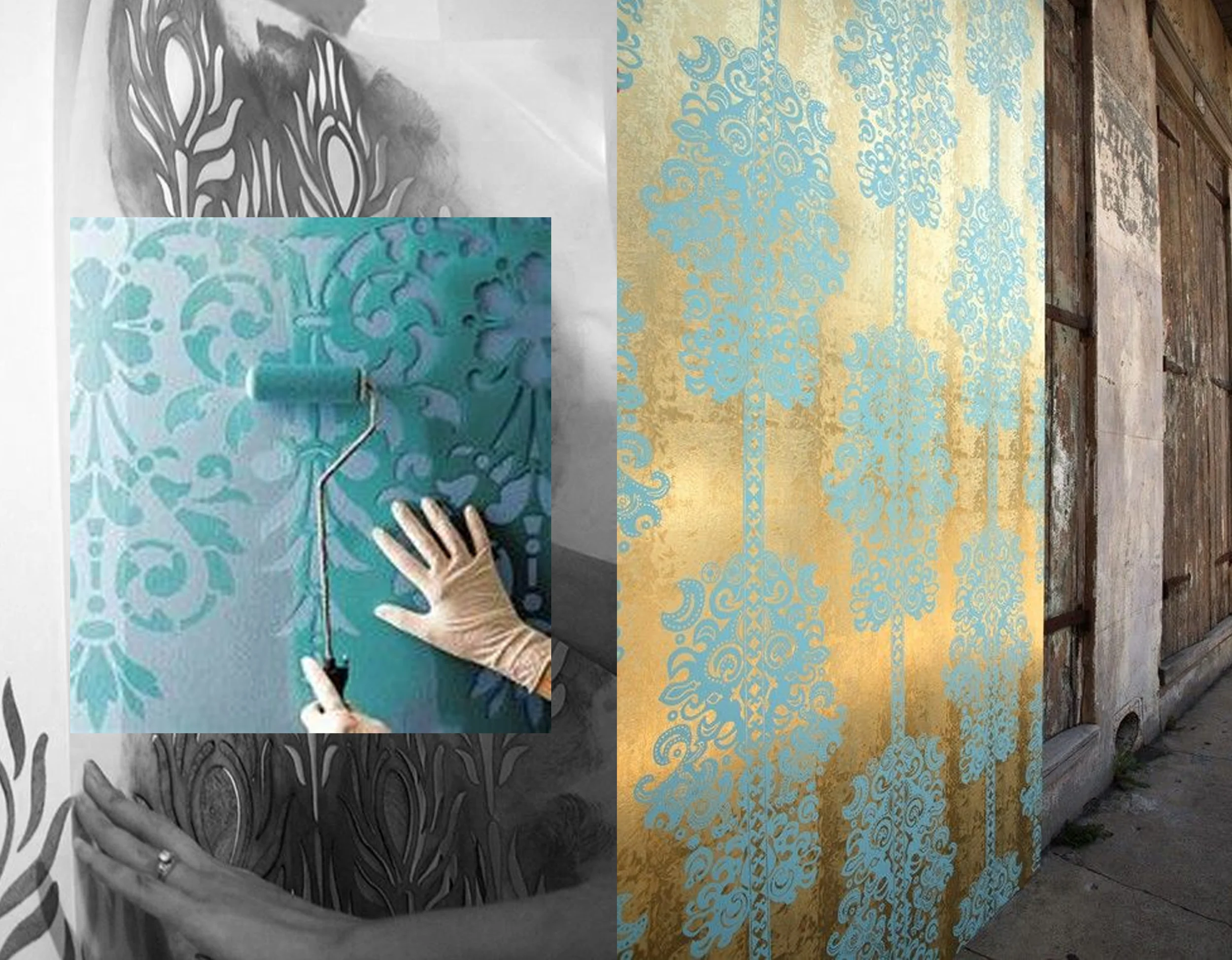 stencil printing can go form easy DIY till exquisite prints on a precious background on Pinterest