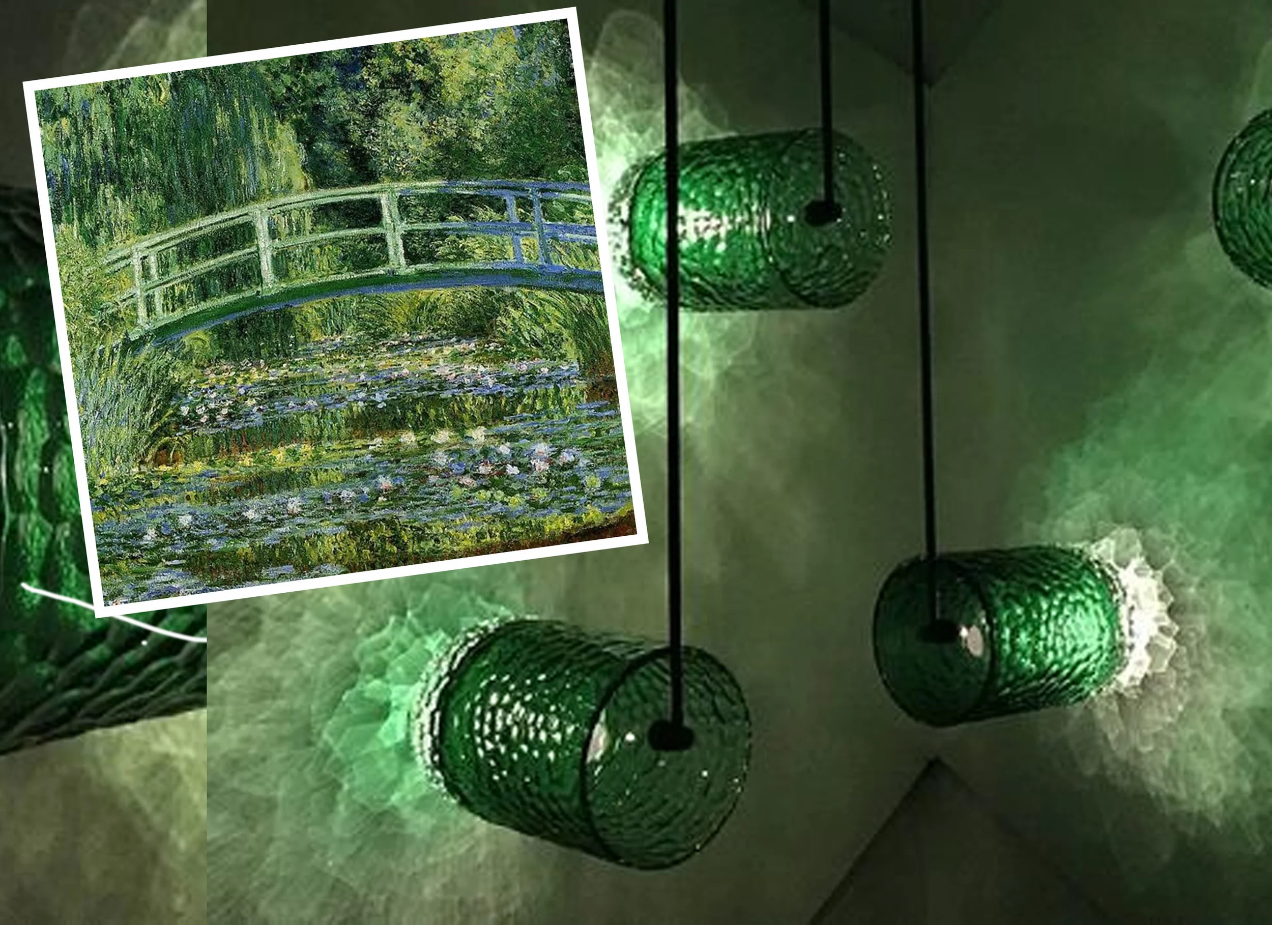 painting Water Lilies Monet - installation Amplify Bilge Nur Saltik