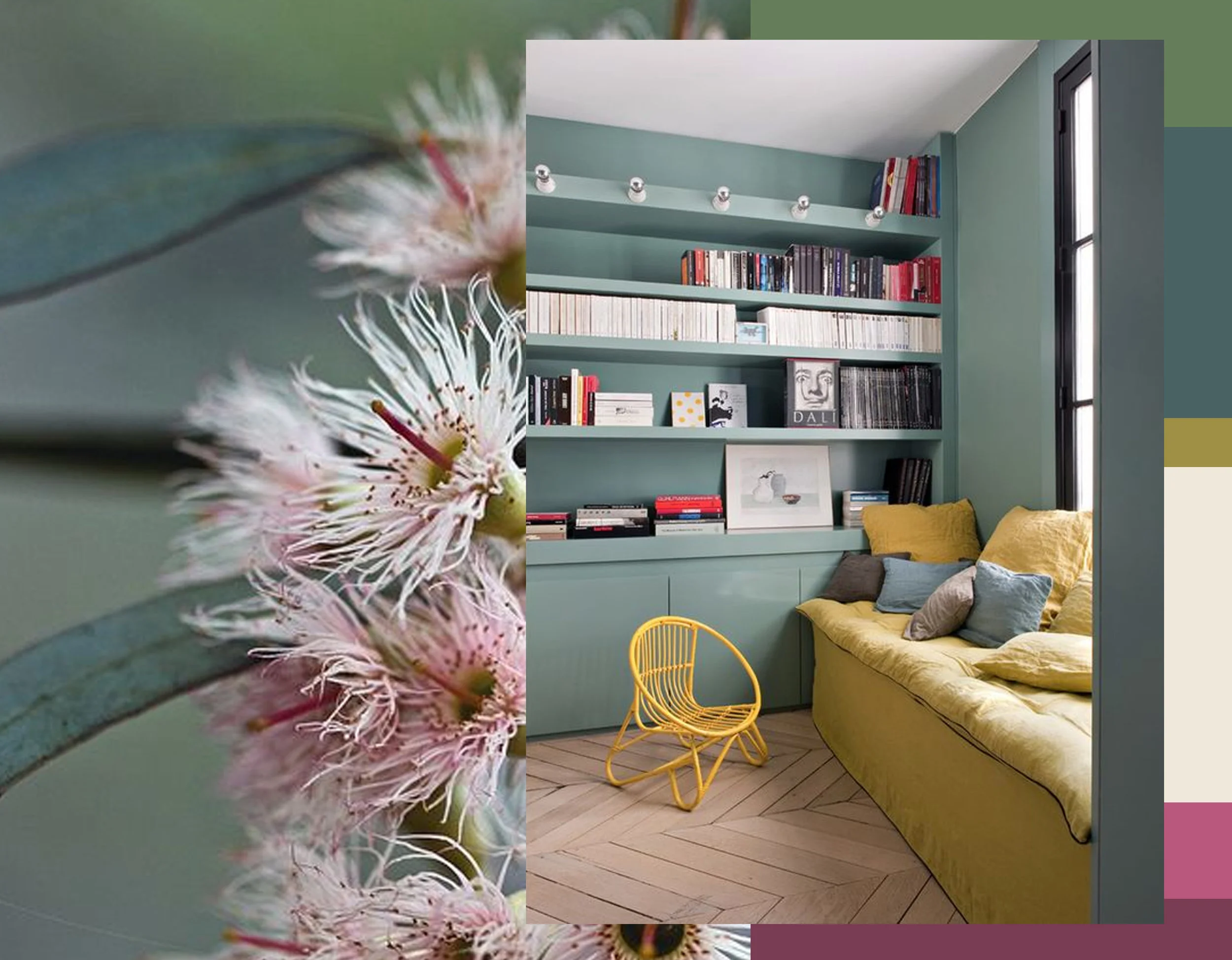 flower image via Pinterest - interior via My Deco Lab