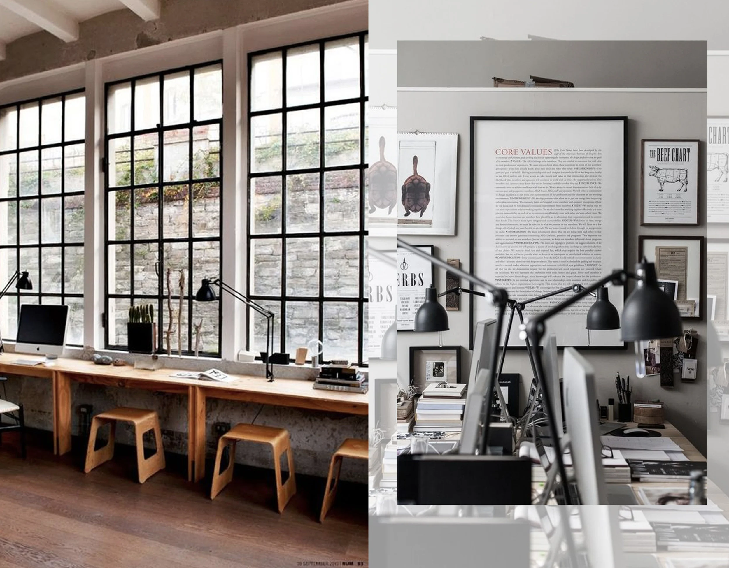 office via Bloglovin" - desk lamps via EMS Design Blogg