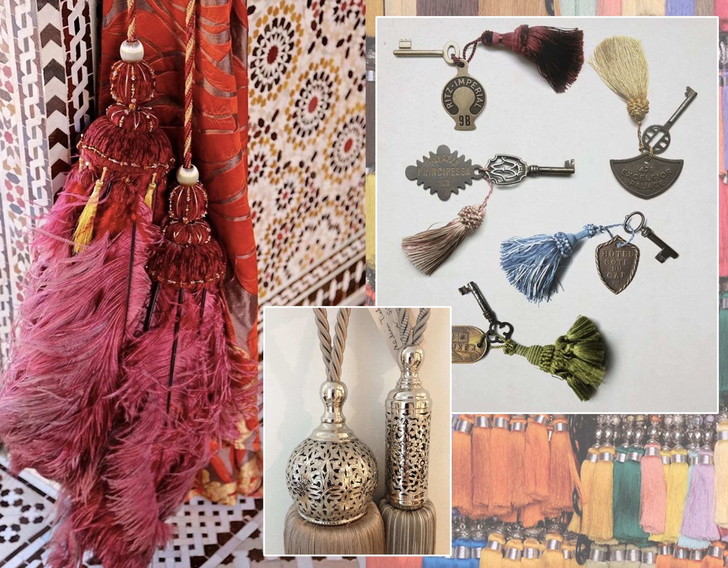 Moroccan tassel via Slim Paley - small key tassel via Fritzroy