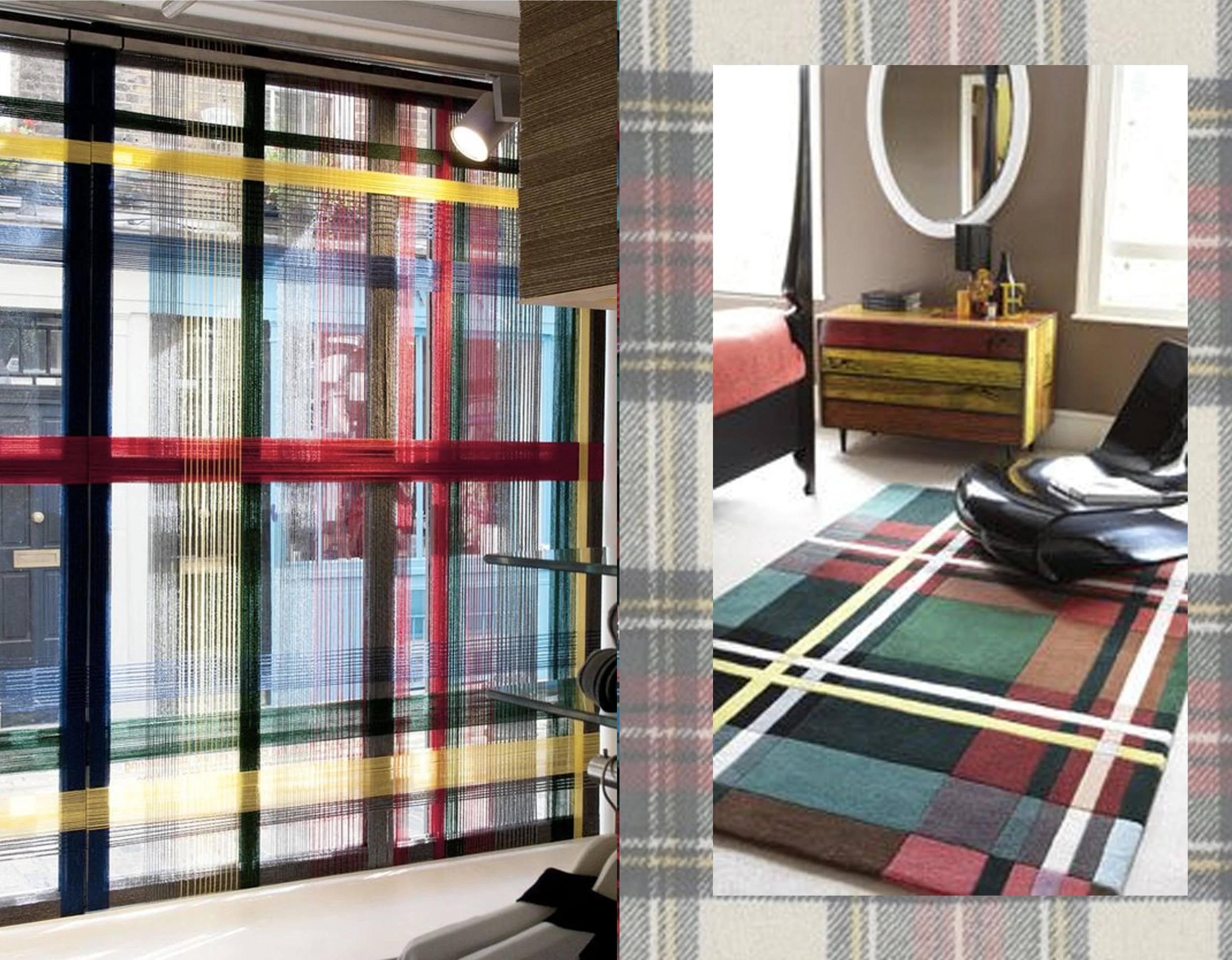 tartan window Studio Xag - tartan rug via Ganimstore