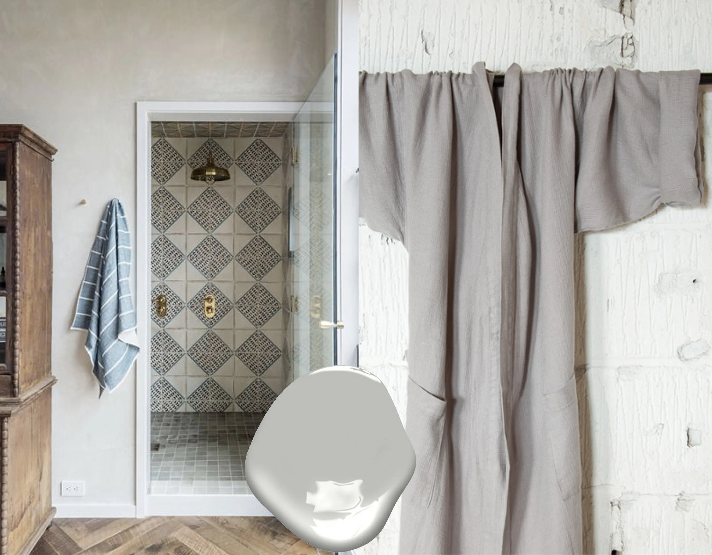 bathroom via That Kind of Woman - bathrobe Decopur