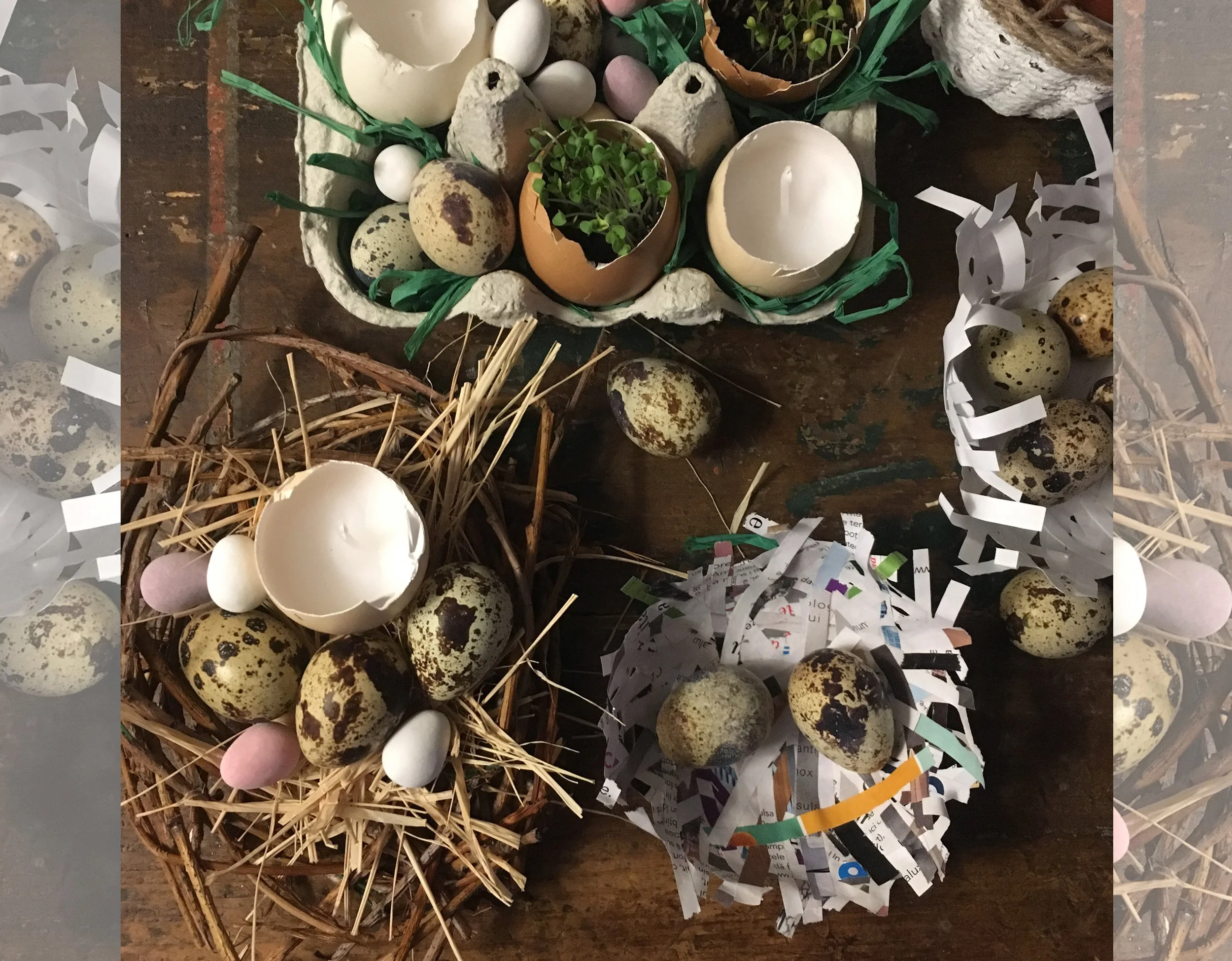 the Easter preparations we did during the weekend workshop end of March in Balaban