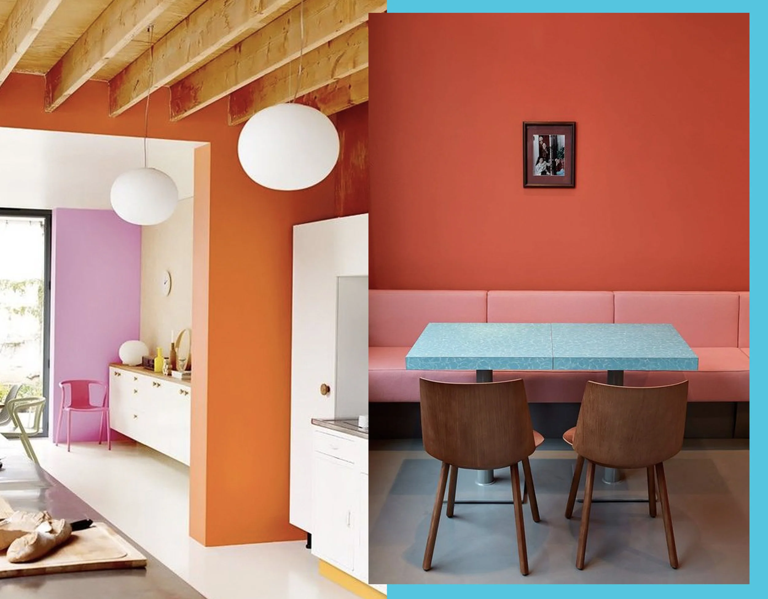 kitchen image via My Domaine - dining area inspiration via Trendland