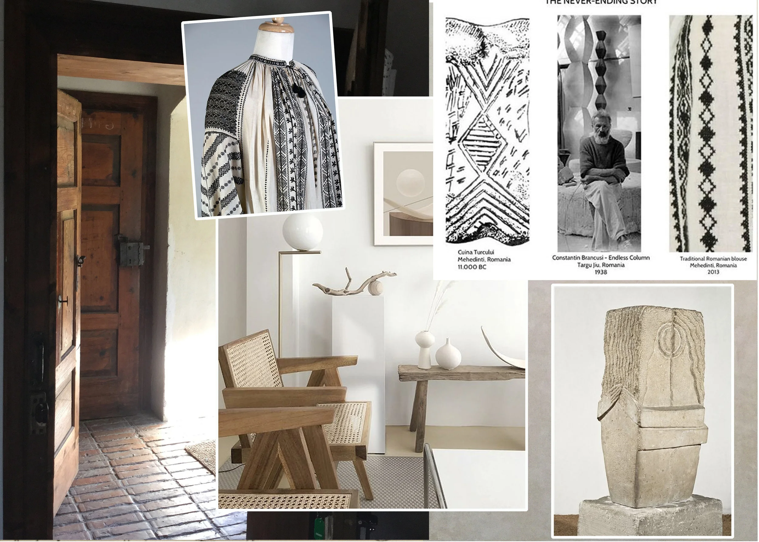 mood board inspired by Brancusi
