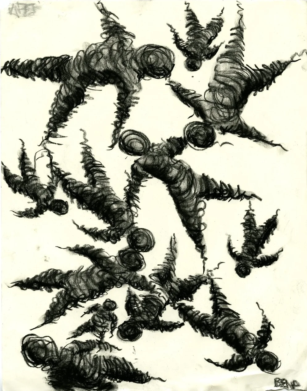 Adrift, Charcoal, 2014