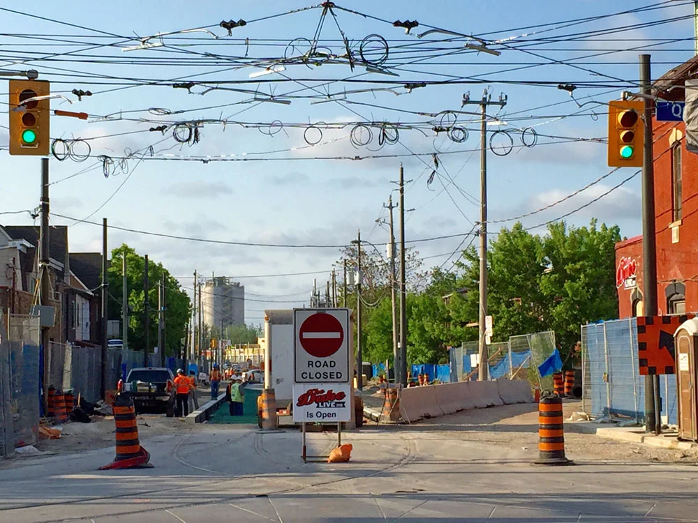 Streetcar track construction delayed on Leslie Street