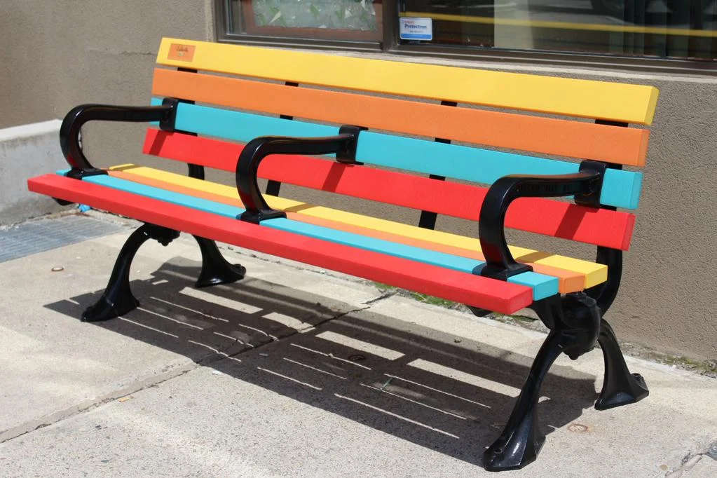 Leslieville gets splash of colour with new benches