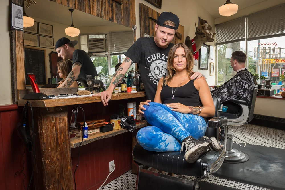 Locals: Karolina Conroy and Gary Carroll, Hastings Barber Shop