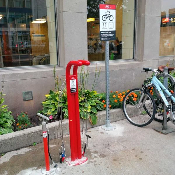 Bike repair stands launching at Toronto subway stations