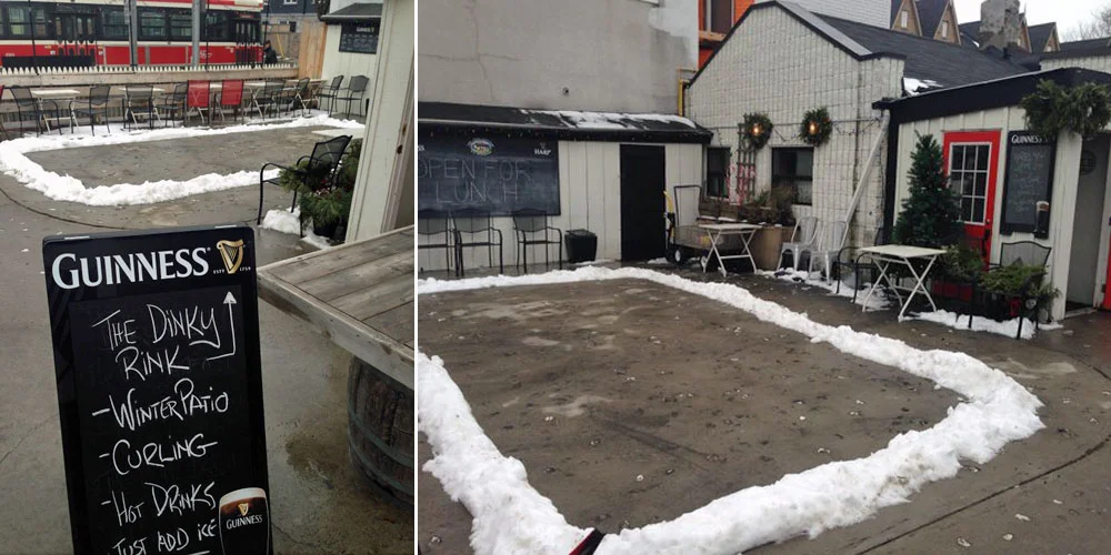 Ceili Cottage embracing cold with ice rink and winter patio