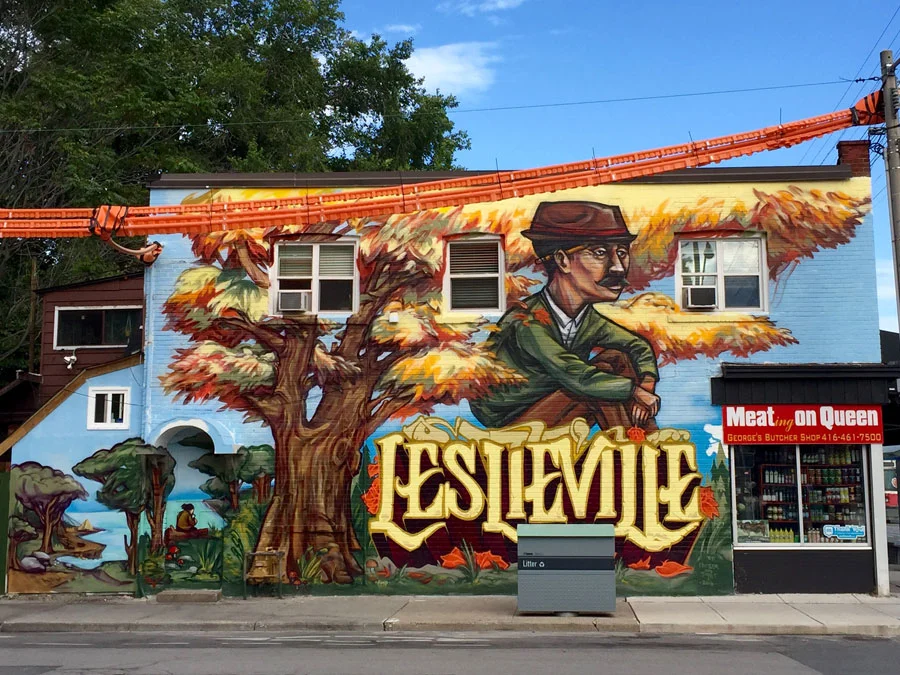 Leslieville’s landmark mural gets a facelift