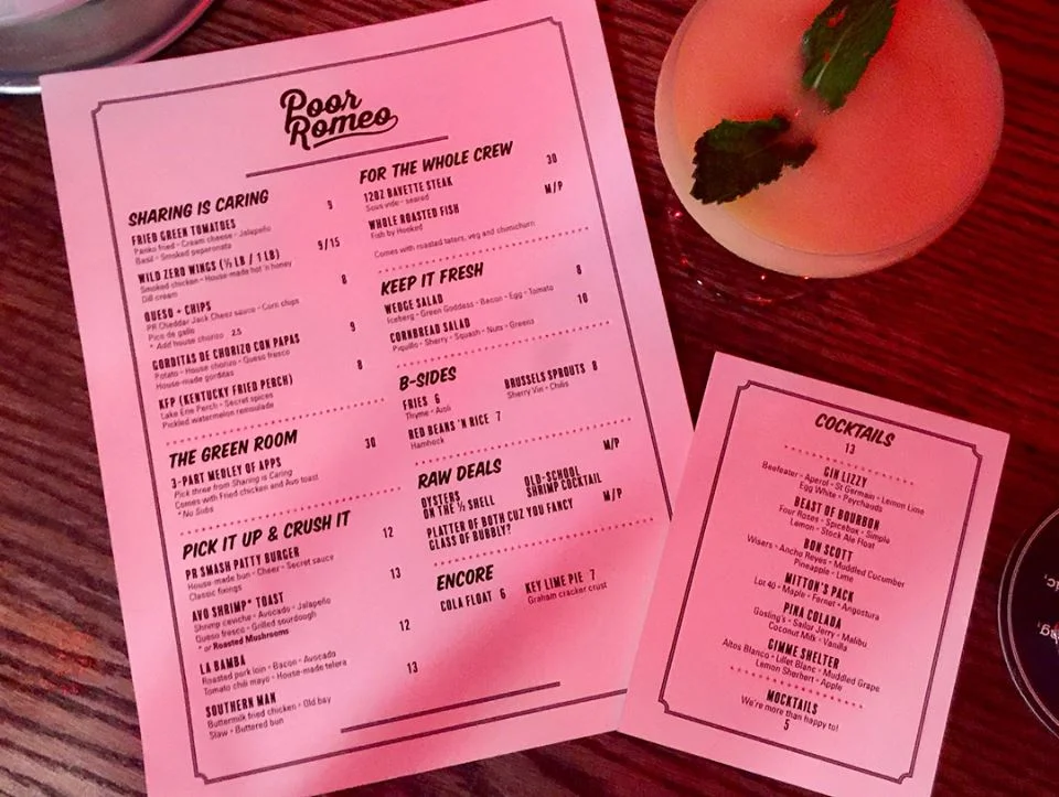 Poor Romeo is an east end local dishing all-American and a side of rock and roll 