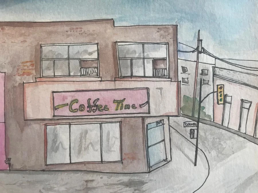 Someone is making "shitty" watercolour paintings of Leslieville