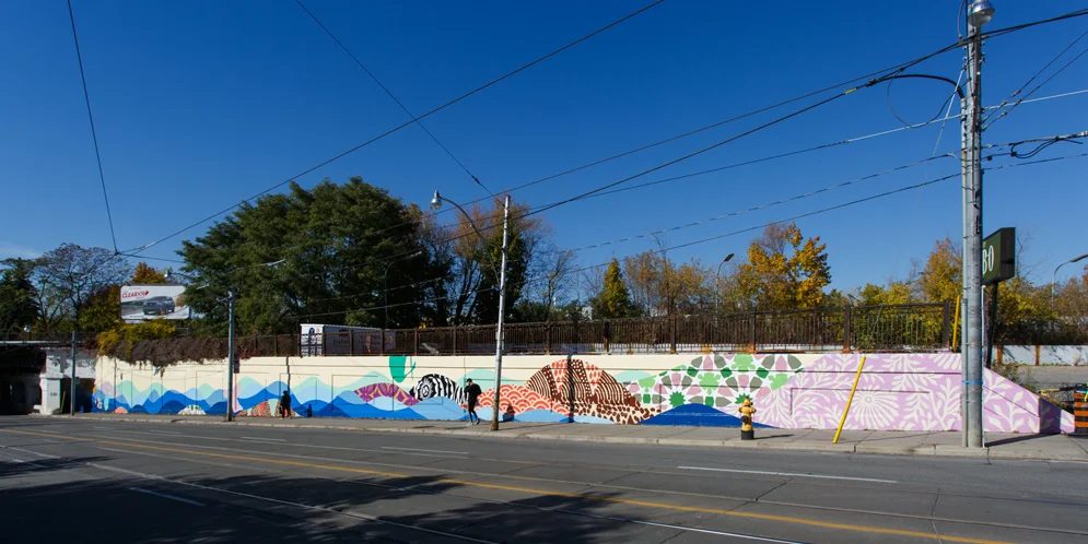 East Toronto underpasses getting a splash of colour