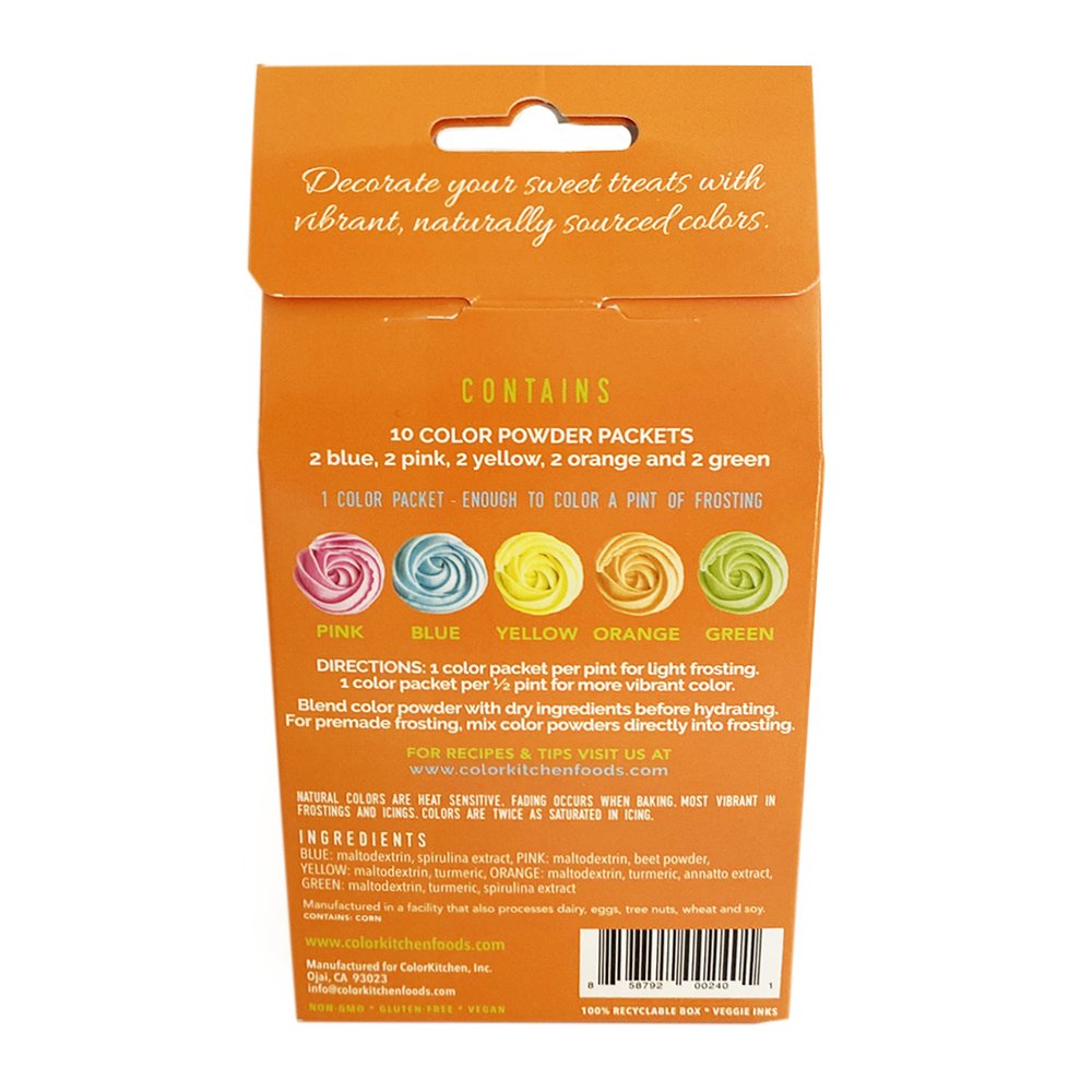 Plant-Based Food Color Variety Pack by Supernatural, Food Dye  Powders, 4 Natural Colors, No Artificial Dyes, Gluten Free, Vegan (Pack of  4) : Grocery & Gourmet Food
